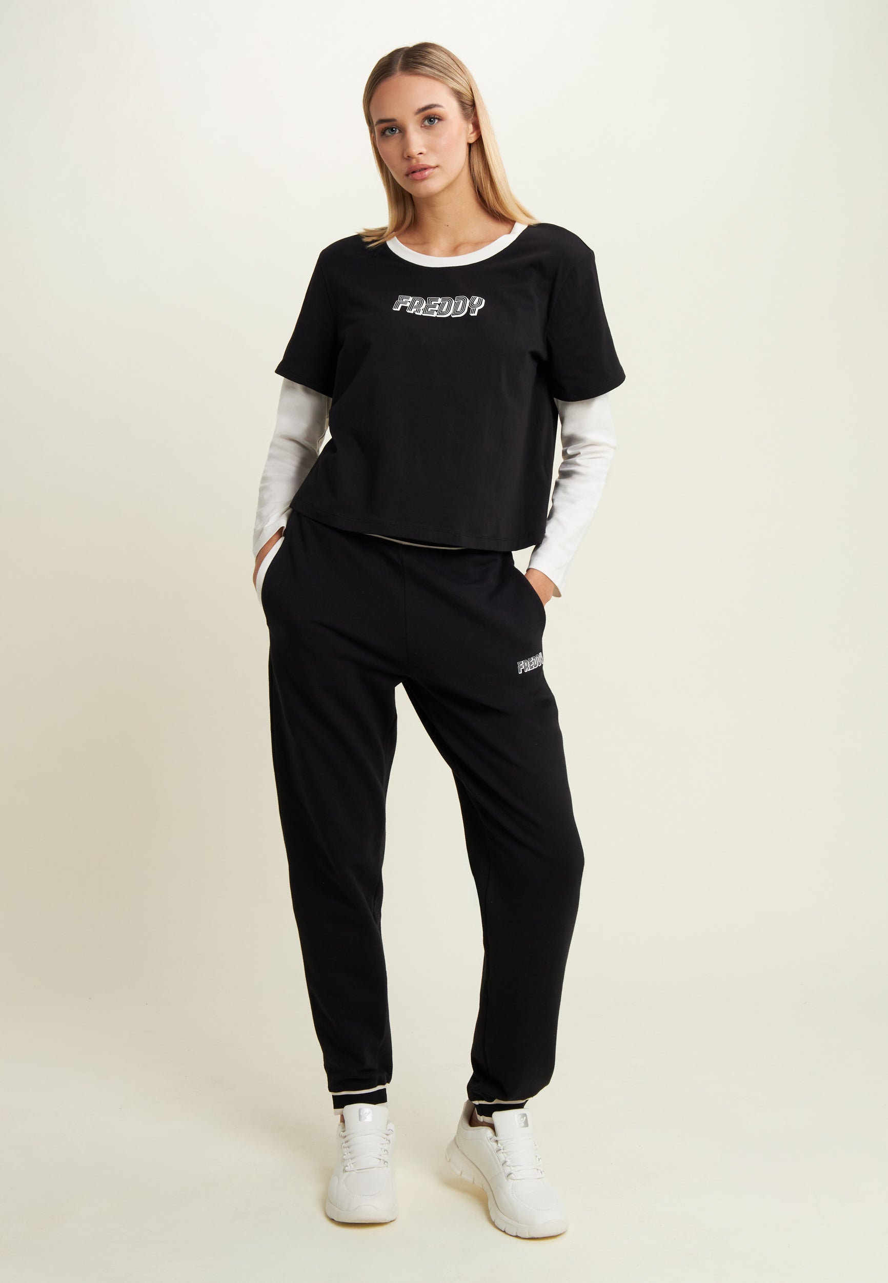 freddy-pantalon-jogging-regular-rayures-sport-chic image 2