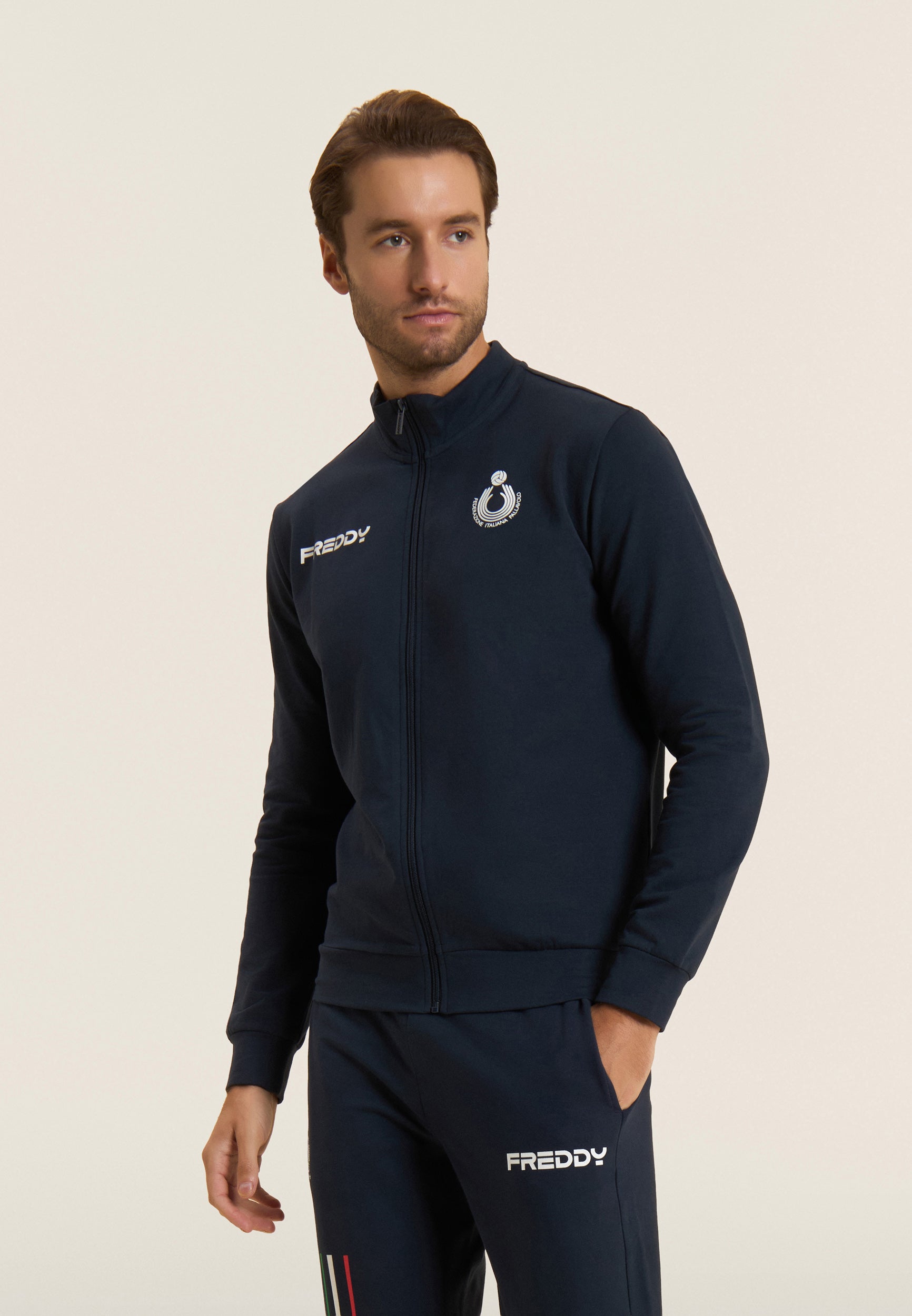freddy-fipav-full-zip-homme-sweat-zipp-coton-bielastique-arbitres image 1