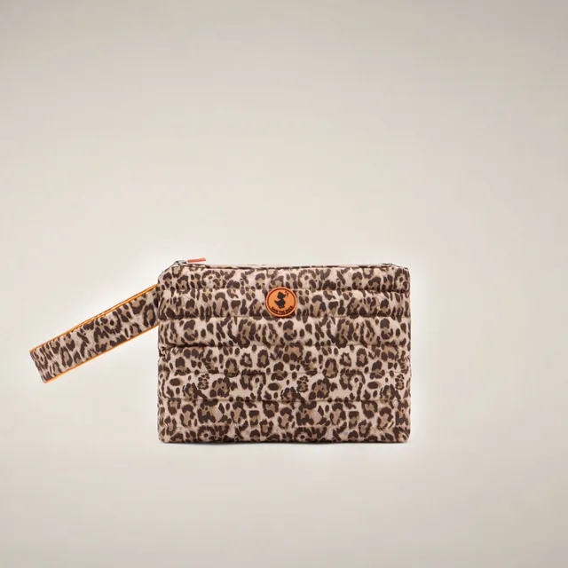 save-the-duck-clio-pochette-unisexe-imprime-leopard image 1