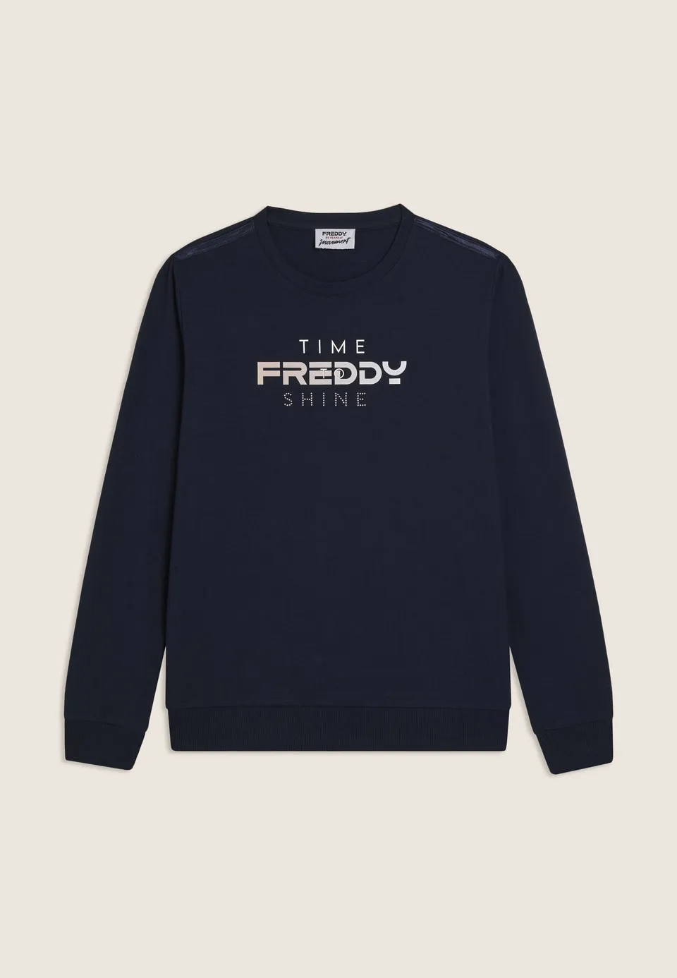 freddy-sweat-femme-col-rond-logo-time-shine-jersey-coton image 1
