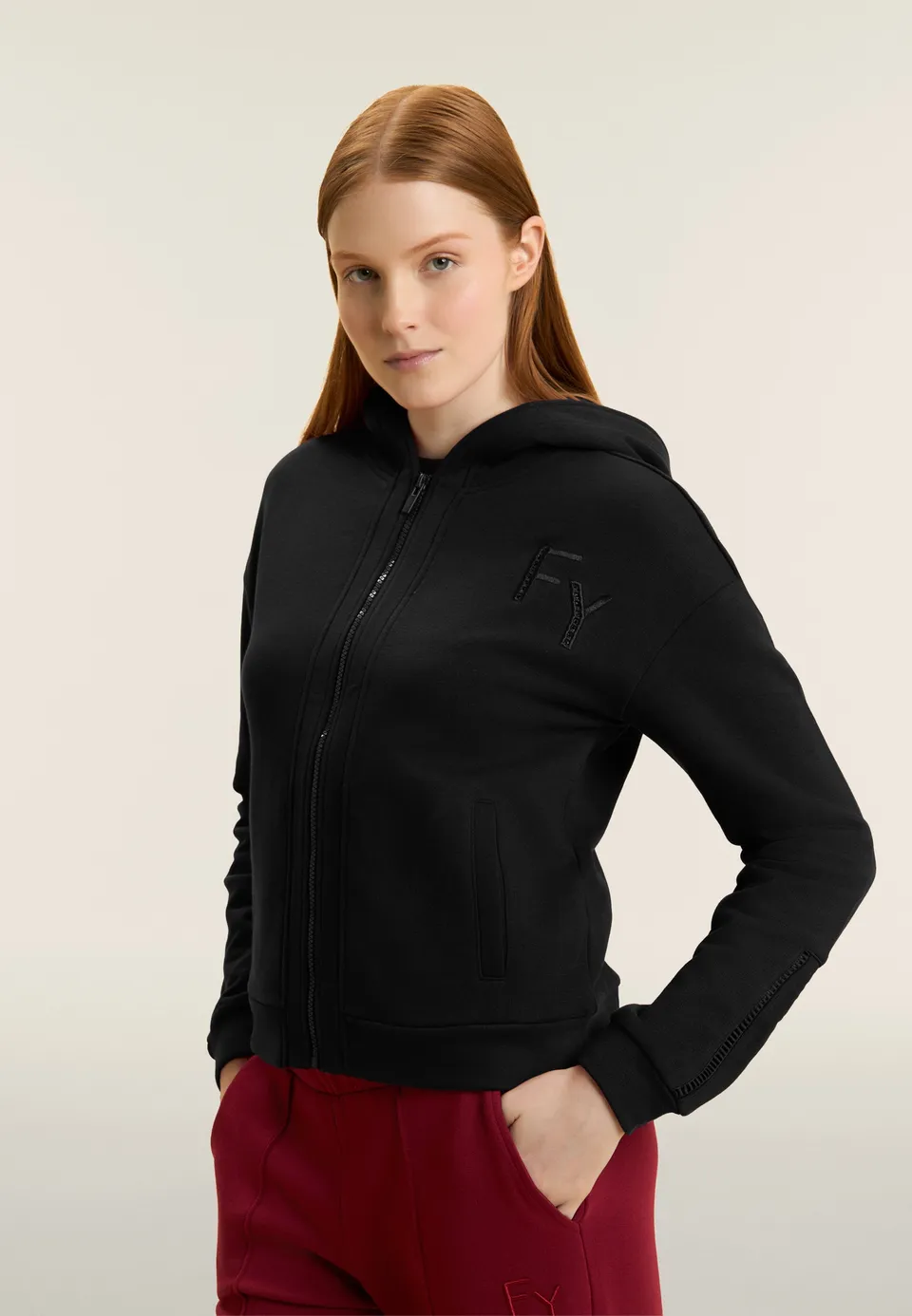 freddy-sweat-femme-capuche-full-zip-french-terry image 1