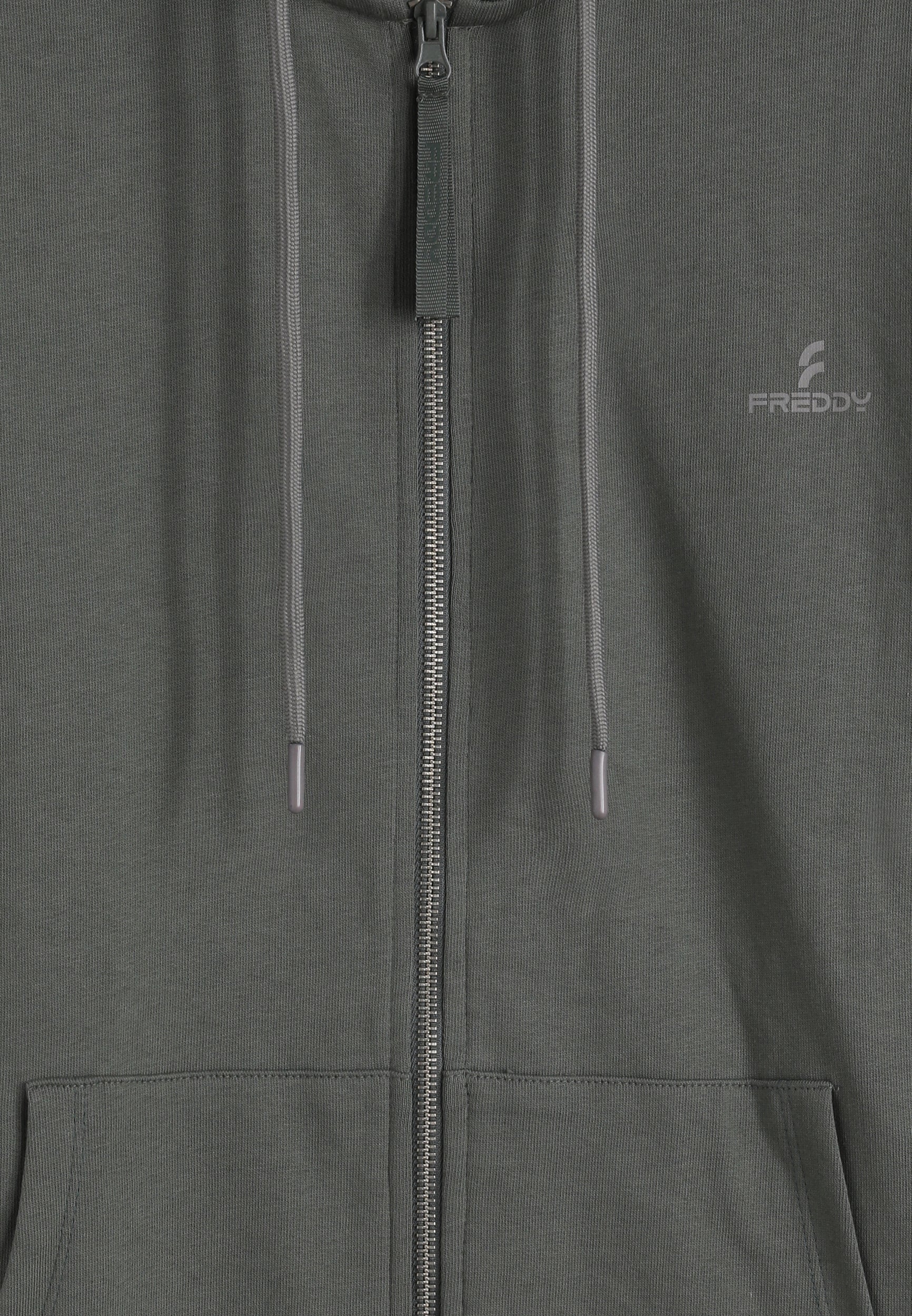 freddy-felpa-uomo-in-cotone-con-zip-e-cappuccio image 3