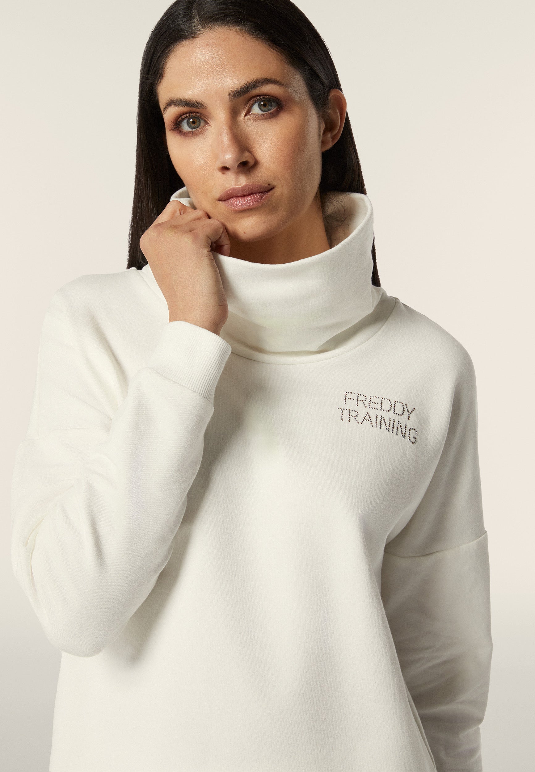 freddy-training-sweat-femme-comfort-fit-col-tube-clous image 4