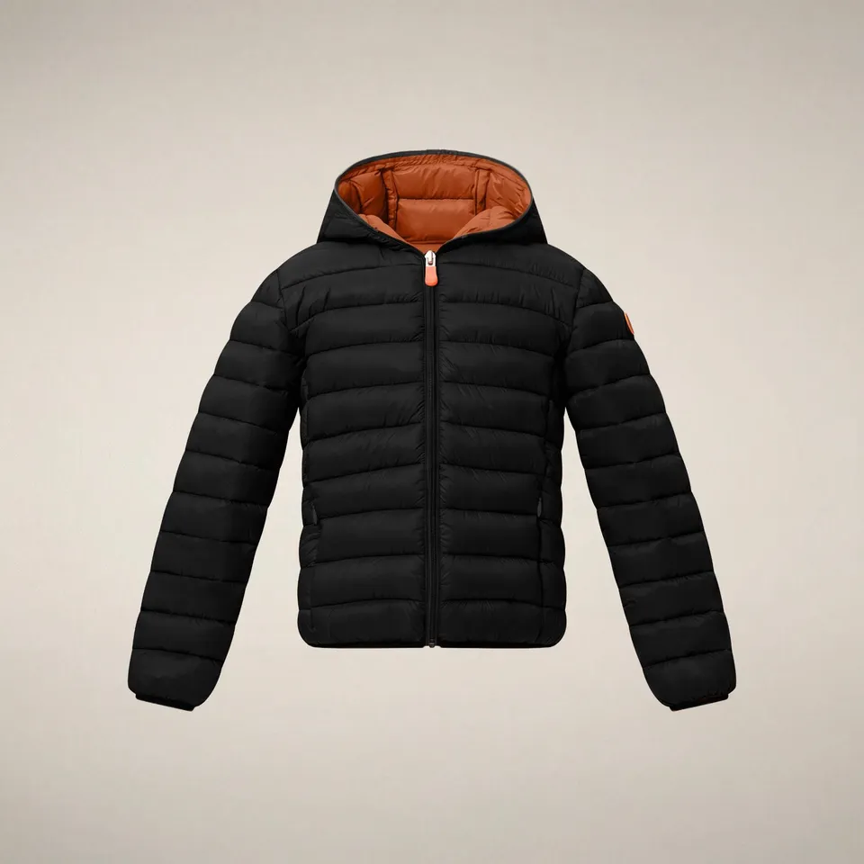 save-the-duck-dony-doudoune-enfant-noir-capuche image 1