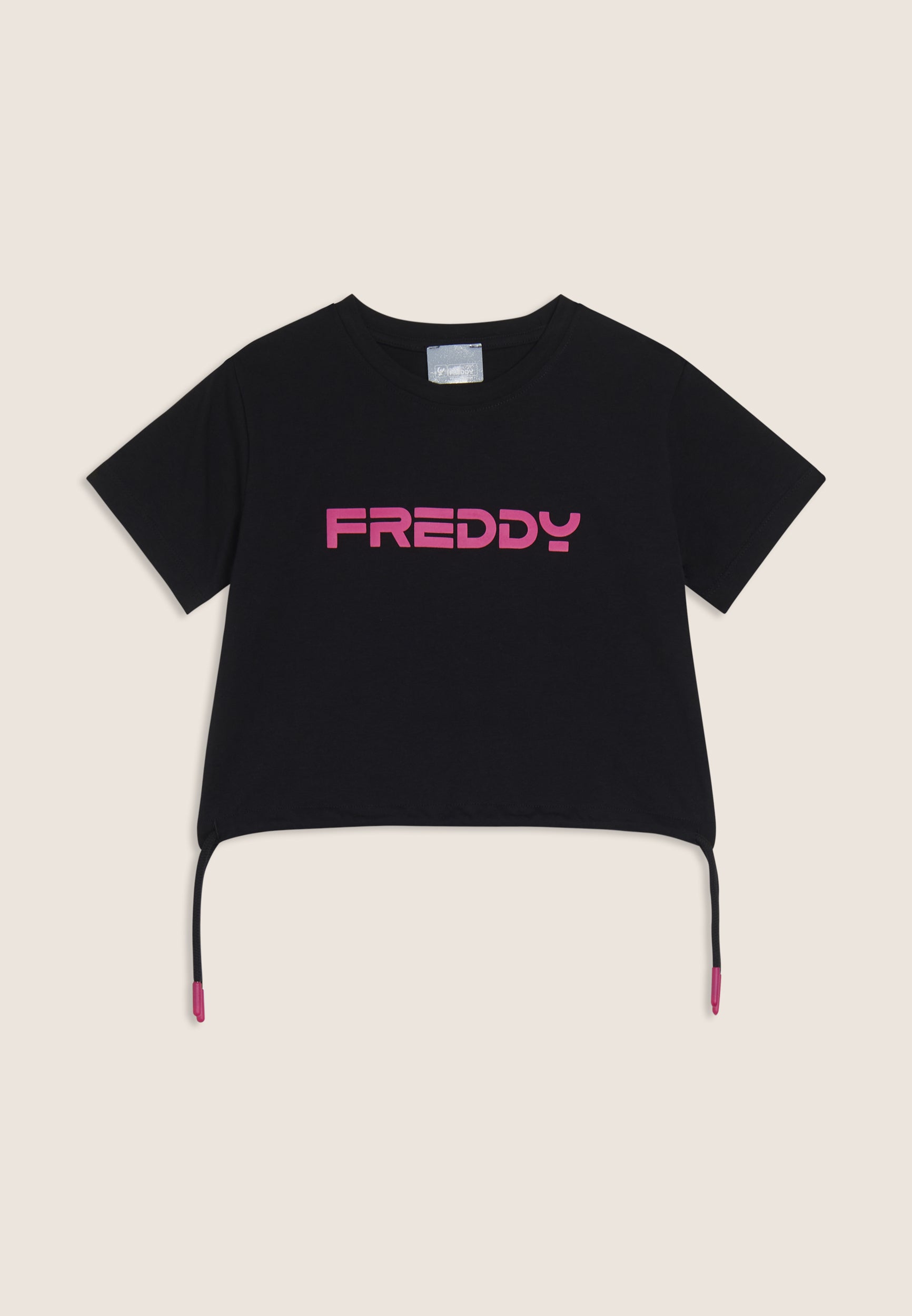 freddy-t-shirt-cropped-fille-cordon-r-glable-jersey image 8