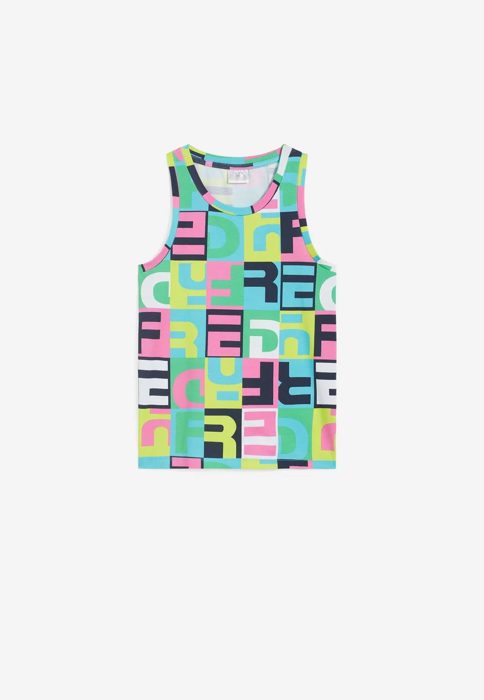 freddy-canotta-fille-d-bardeur-jersey-logo-fluo-multicolore image 1