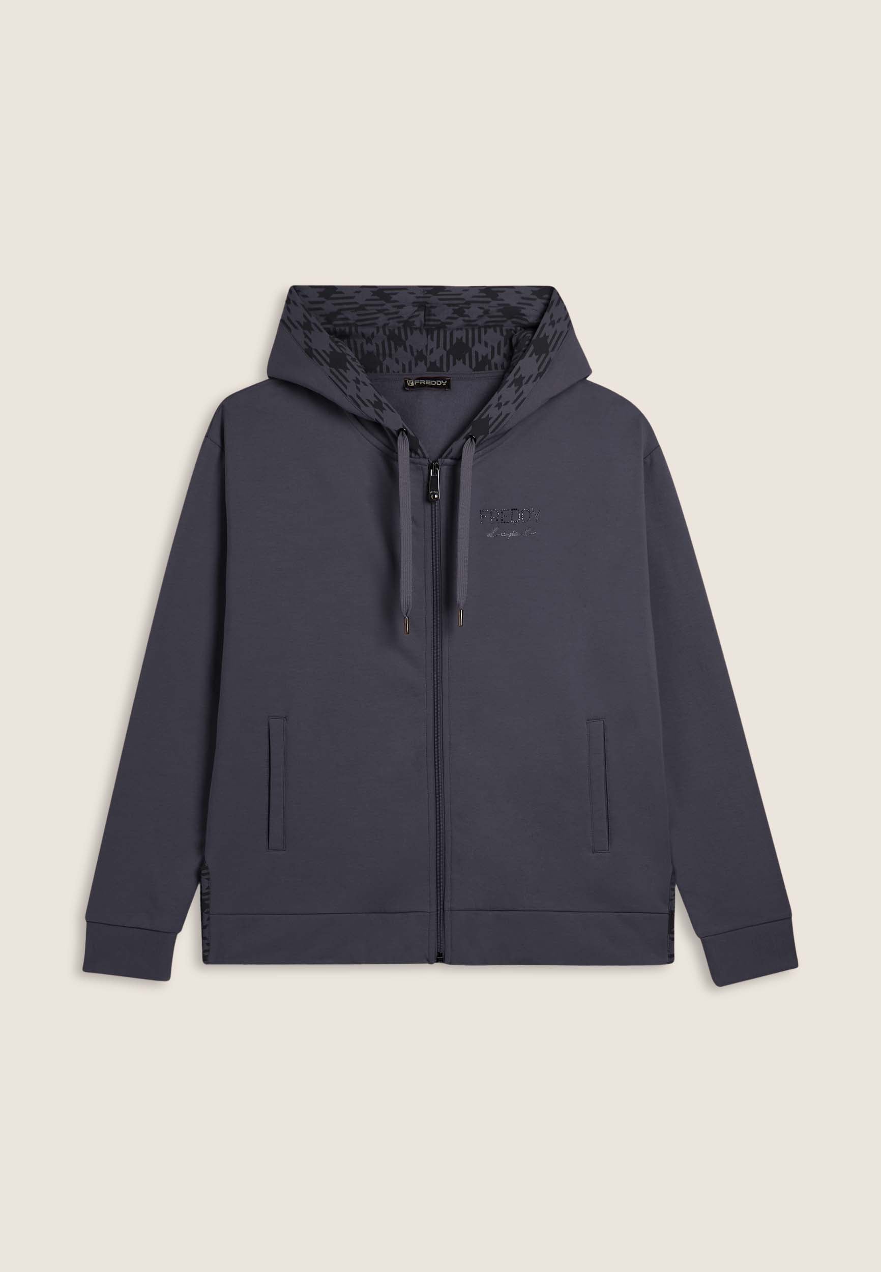 freddy-sweat-capuche-zipp-femme-motif-g-om-trique image 4