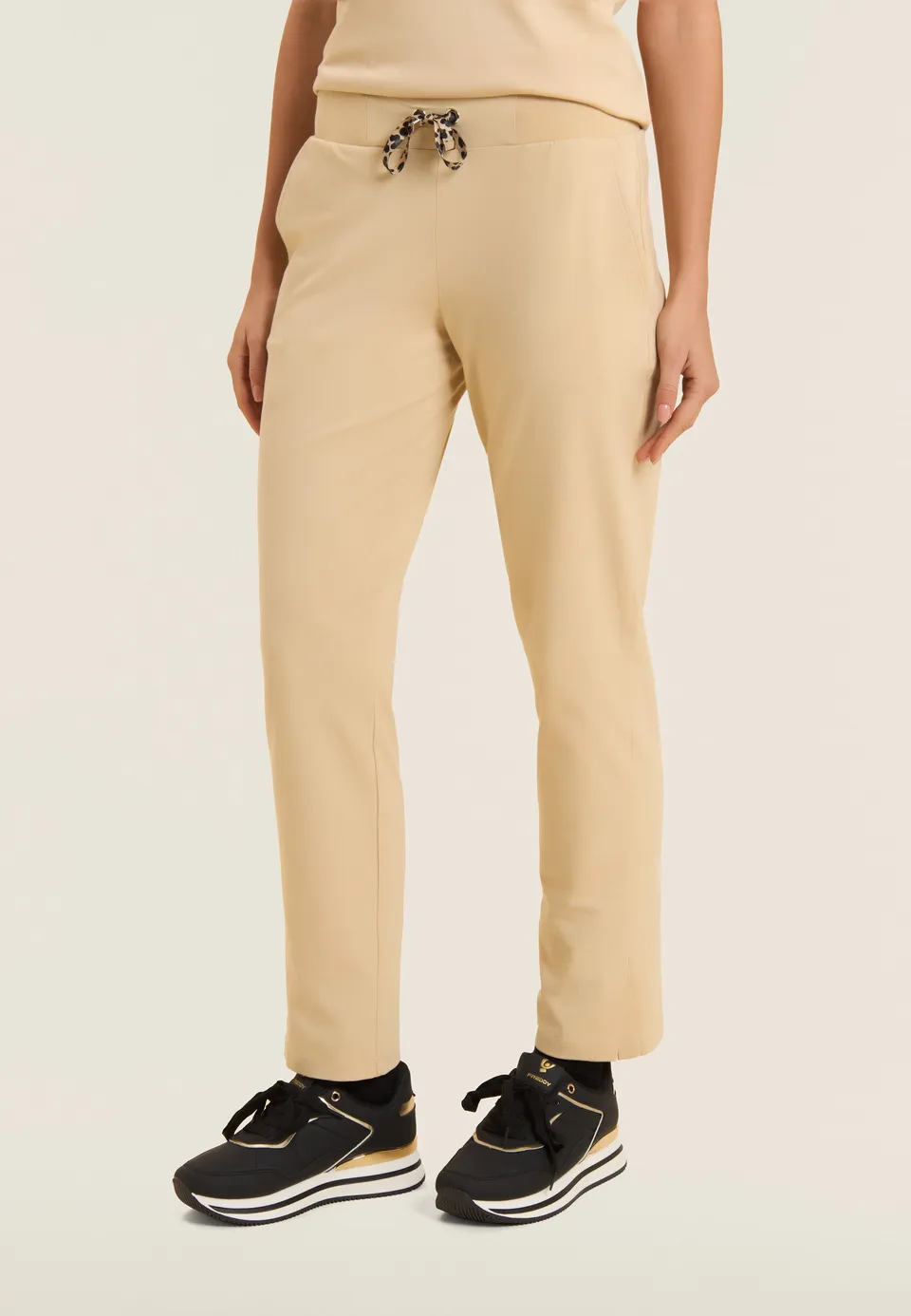 freddy-pantalon-sport-femme-regular-jersey-coton-fentes-lat-rales image 1