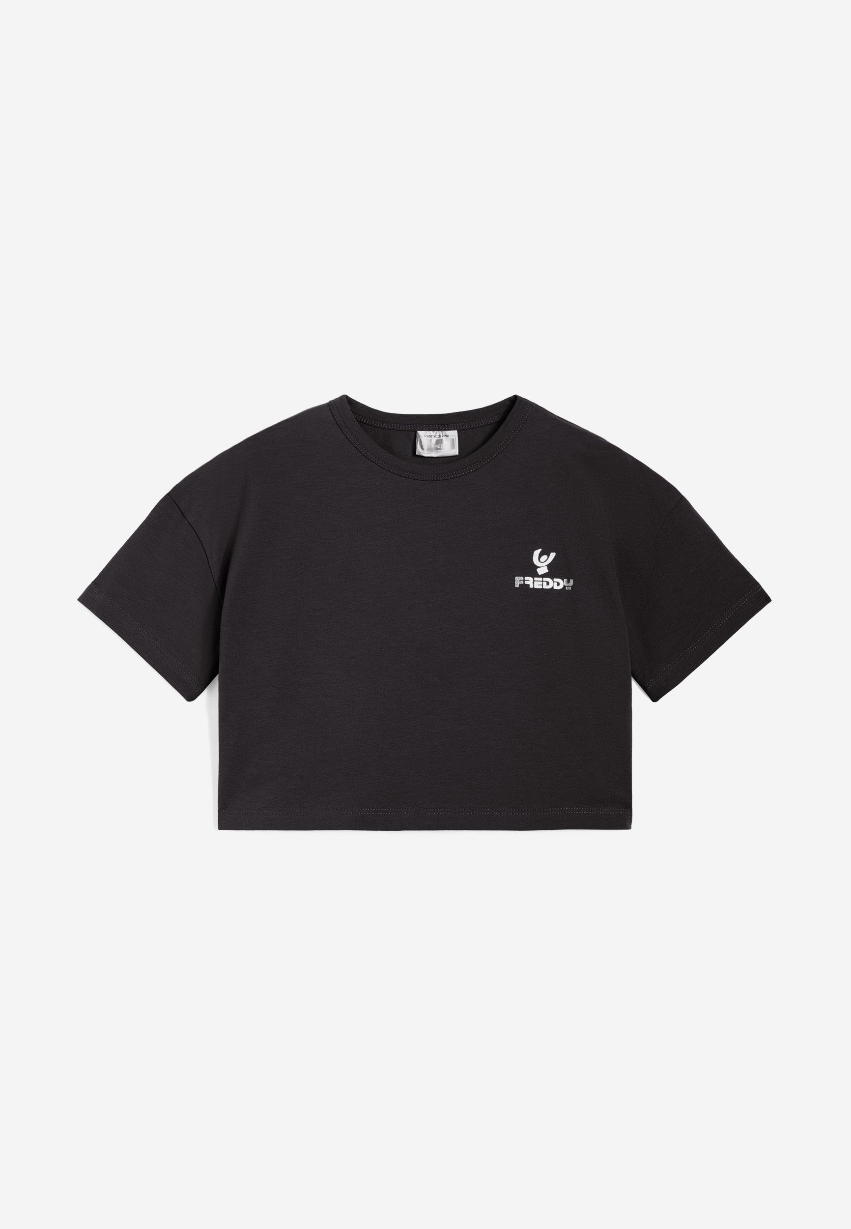 freddy-t-shirt-fille-comfort-fit-court-coton-lastique image 1