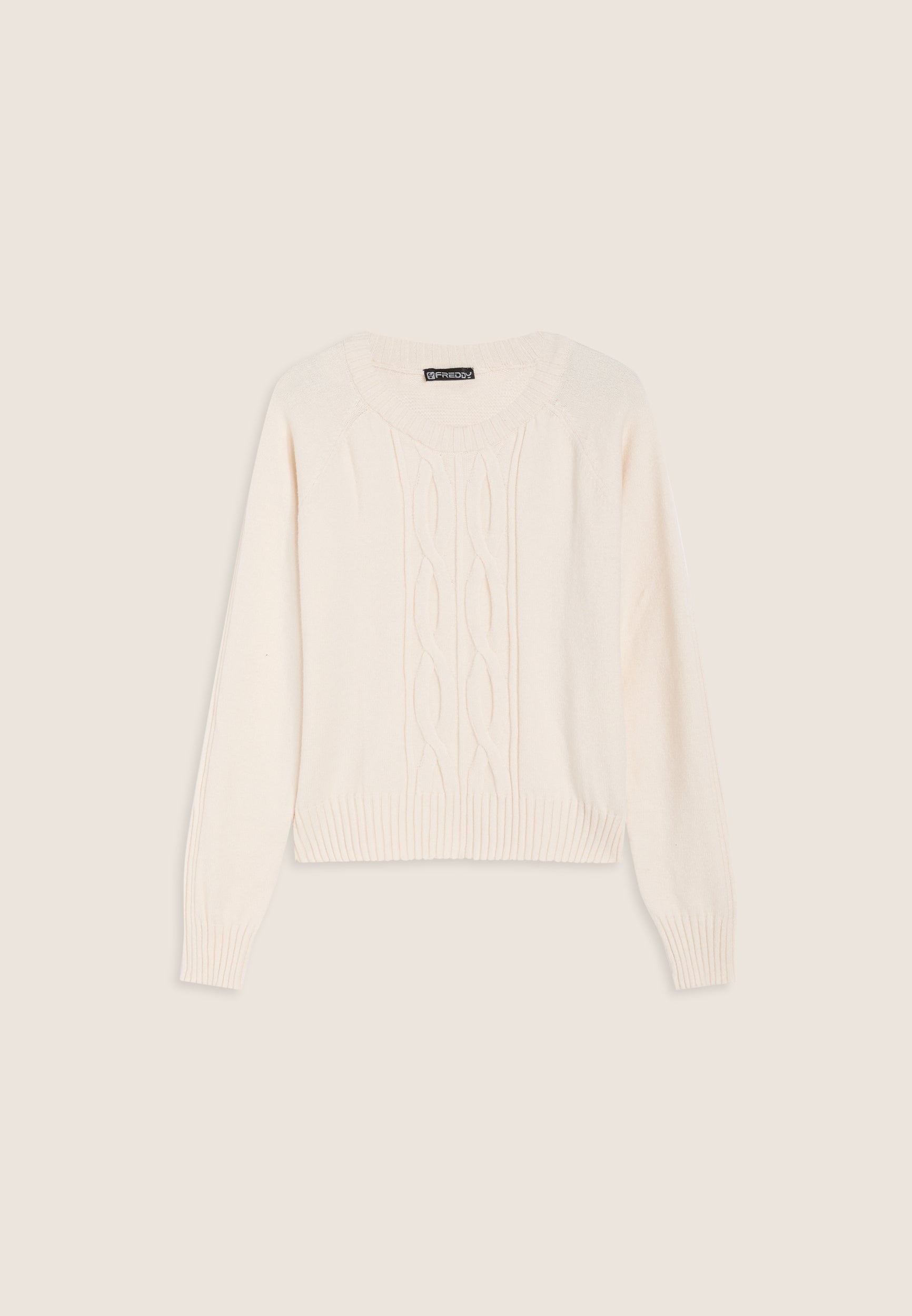 freddy-maglia-tricot-tresses-verticales-pull-col-rond-femme image 5
