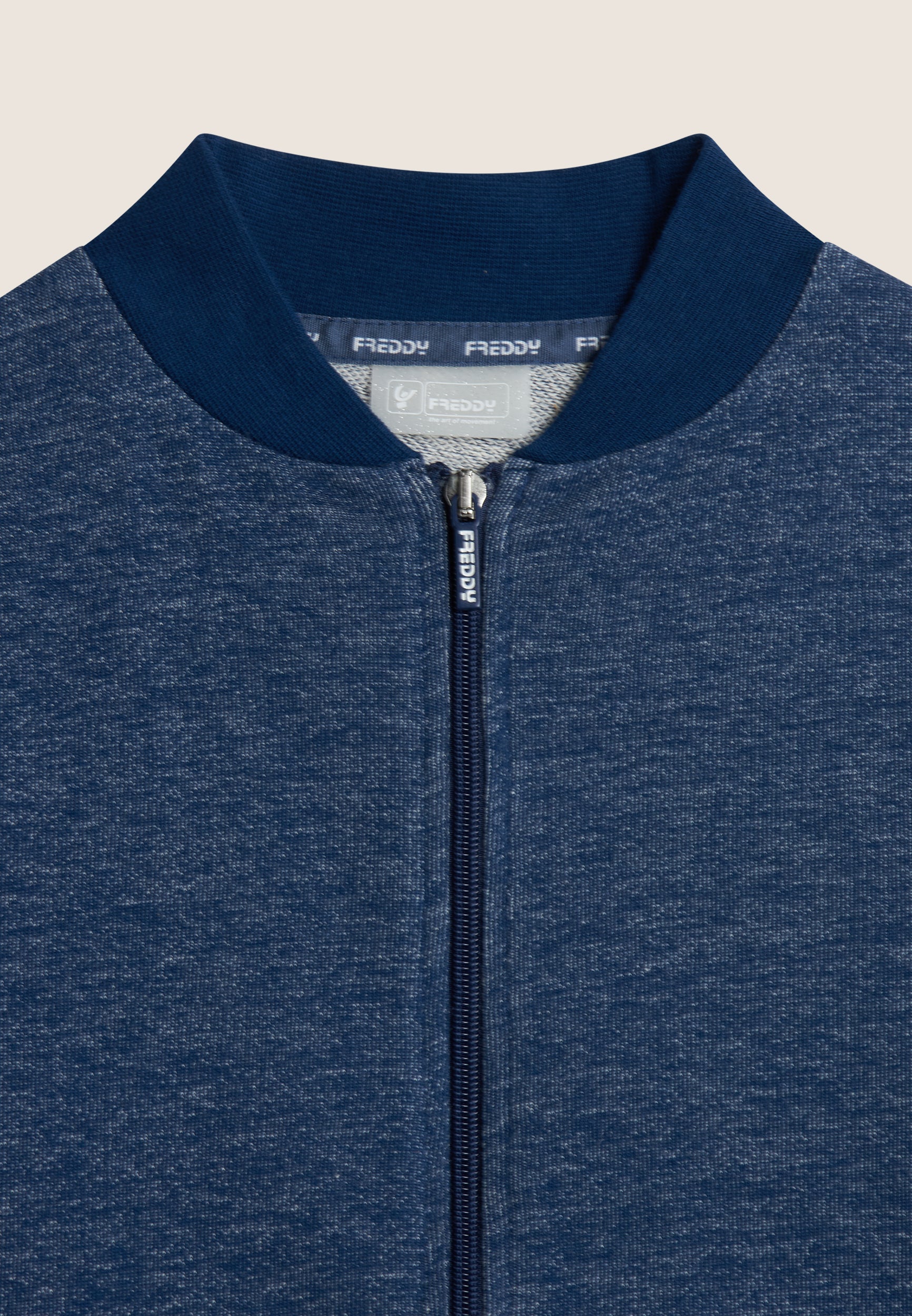 freddy-sweat-zipp-enfant-coton-m-lange-effet-denim image 3