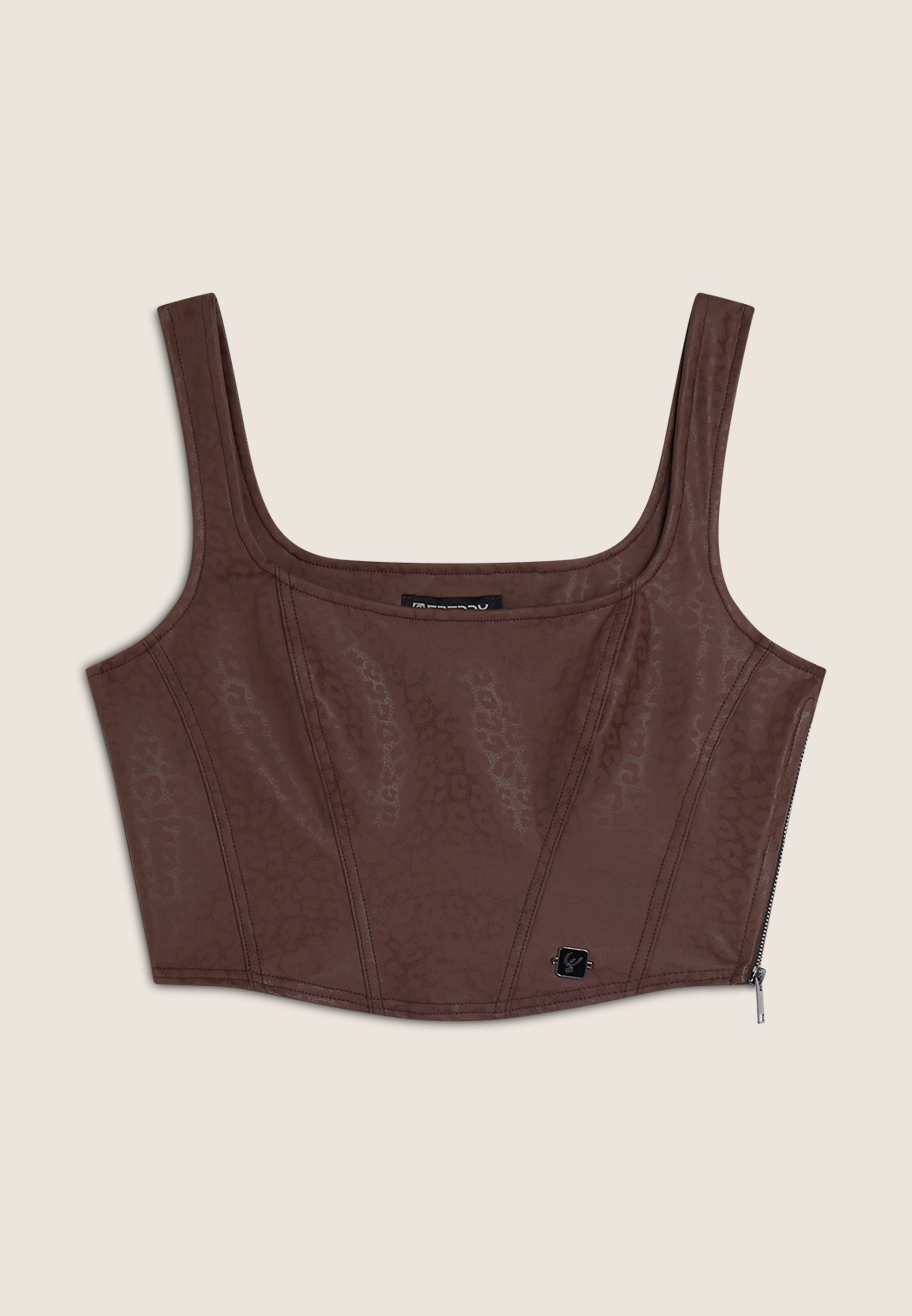 freddy-top-bustier-similpelle-l-opard-court-slim image 6