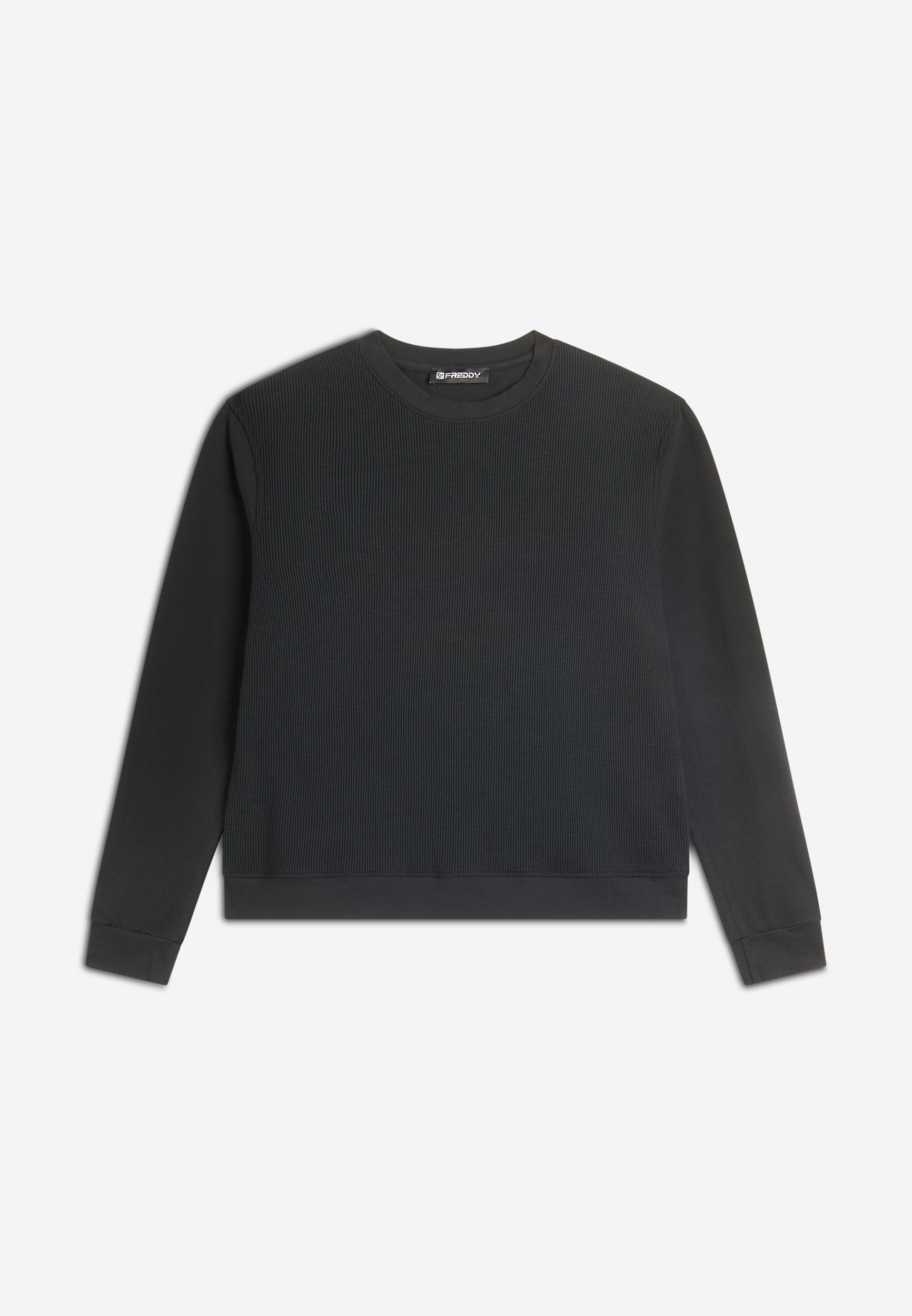 freddy-sweat-femme-col-rond-oversize-jersey-waffle image 5