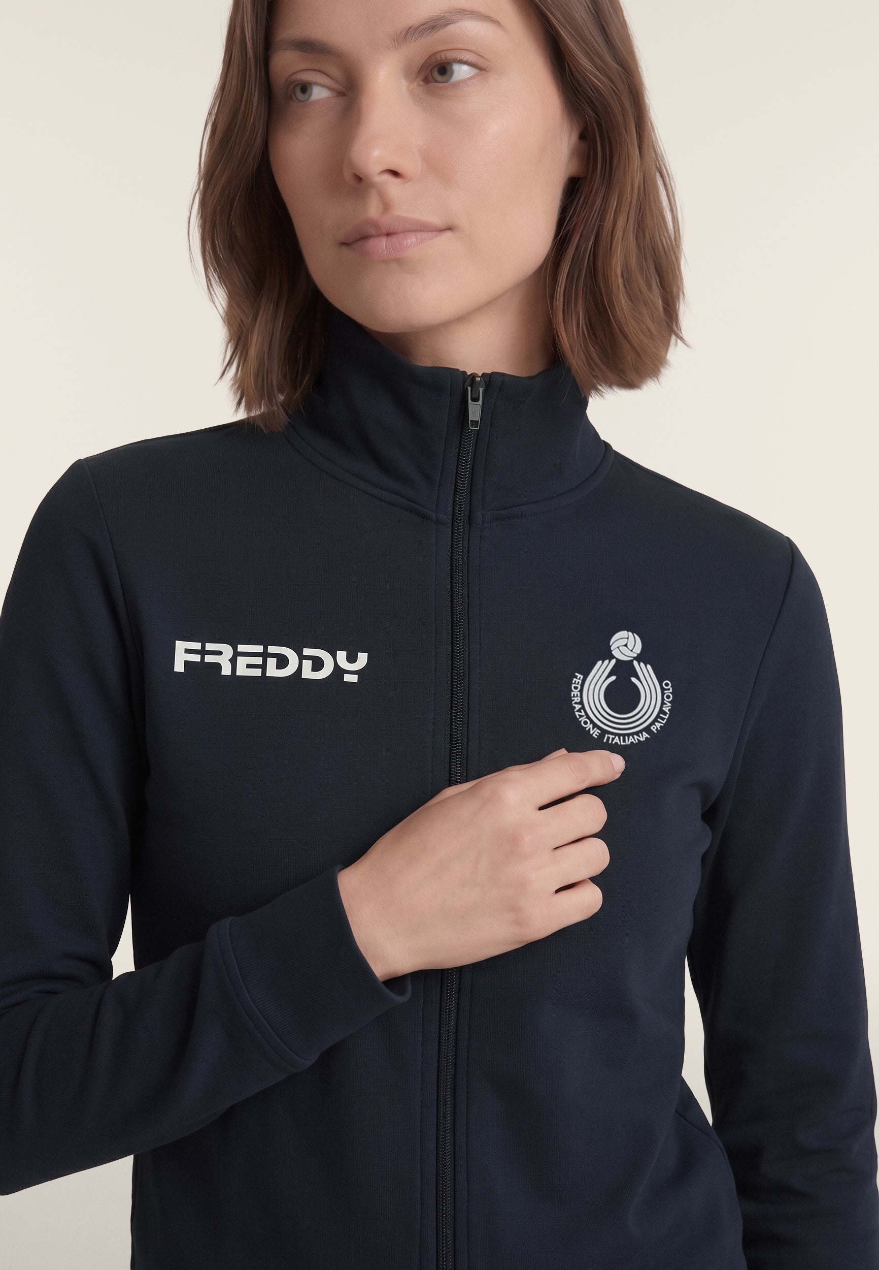freddy-fipav-veste-full-zip-femme-arbitre-coton-bielastique image 4