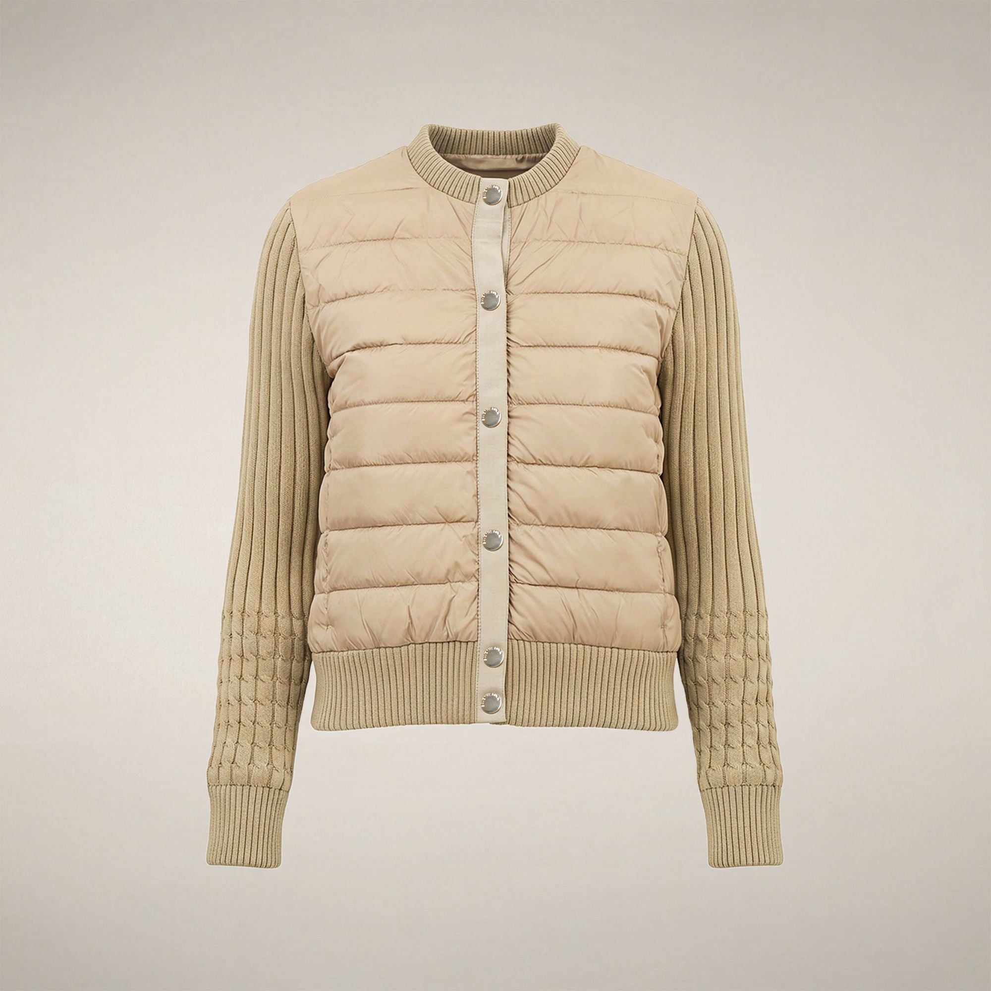 save-the-duck-zelinda-doudoune-femme-hybride-beige-pierre image 3