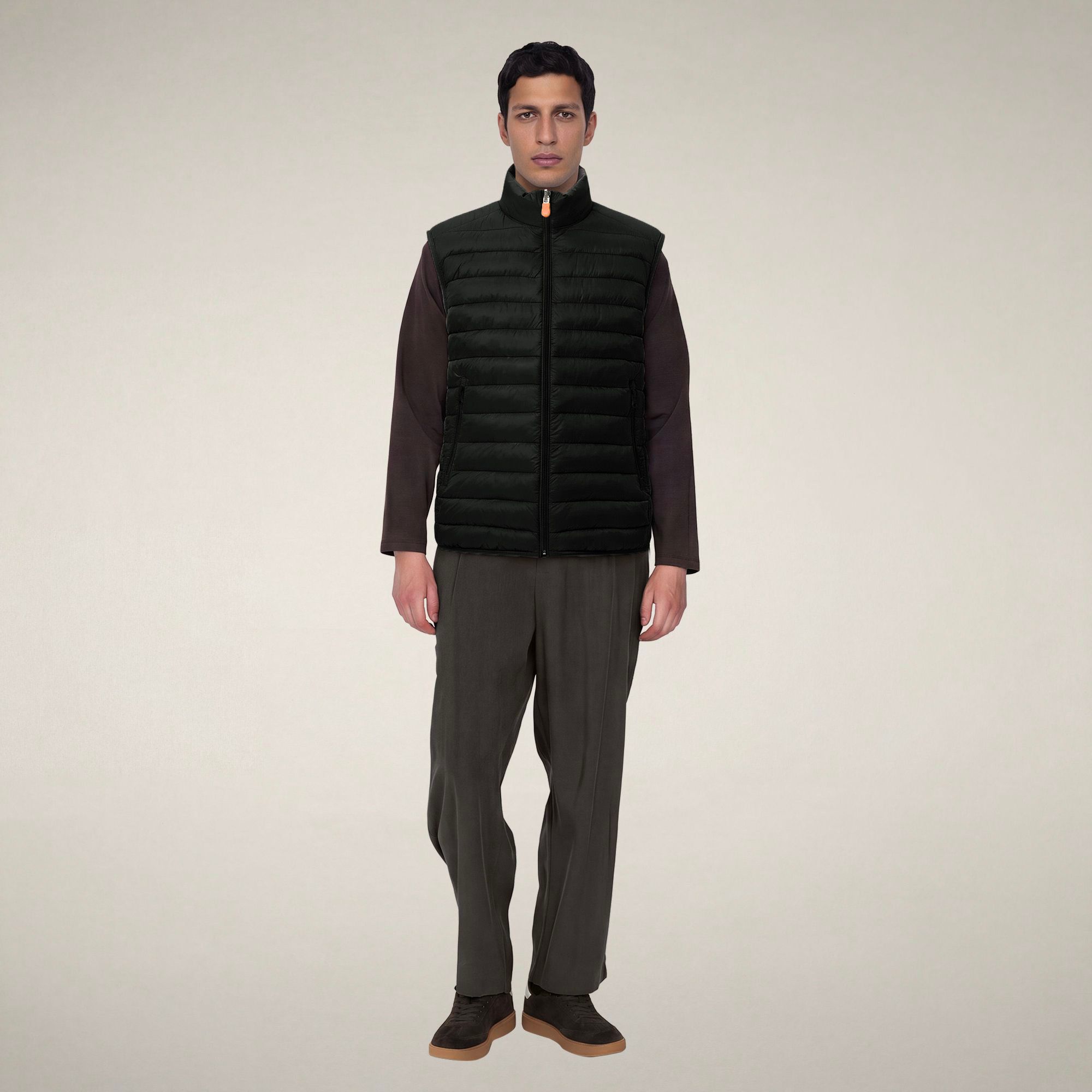 save-the-duck-rupert-gilet-homme-vert-noir image 1