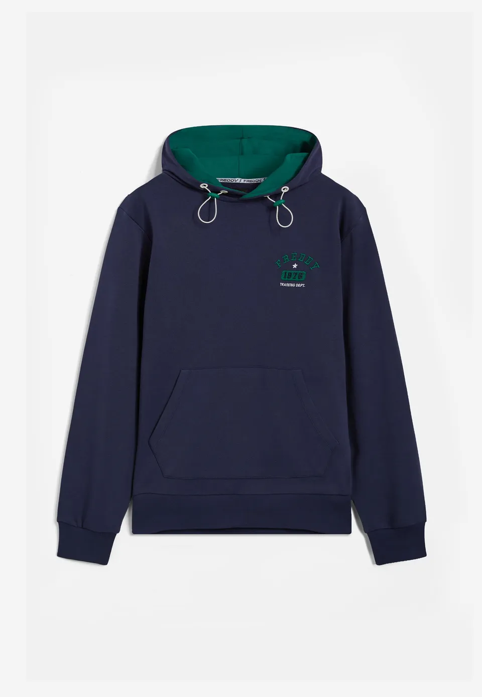 freddy-sweat-homme-capuche-jersey-logo-college-contrast image 1