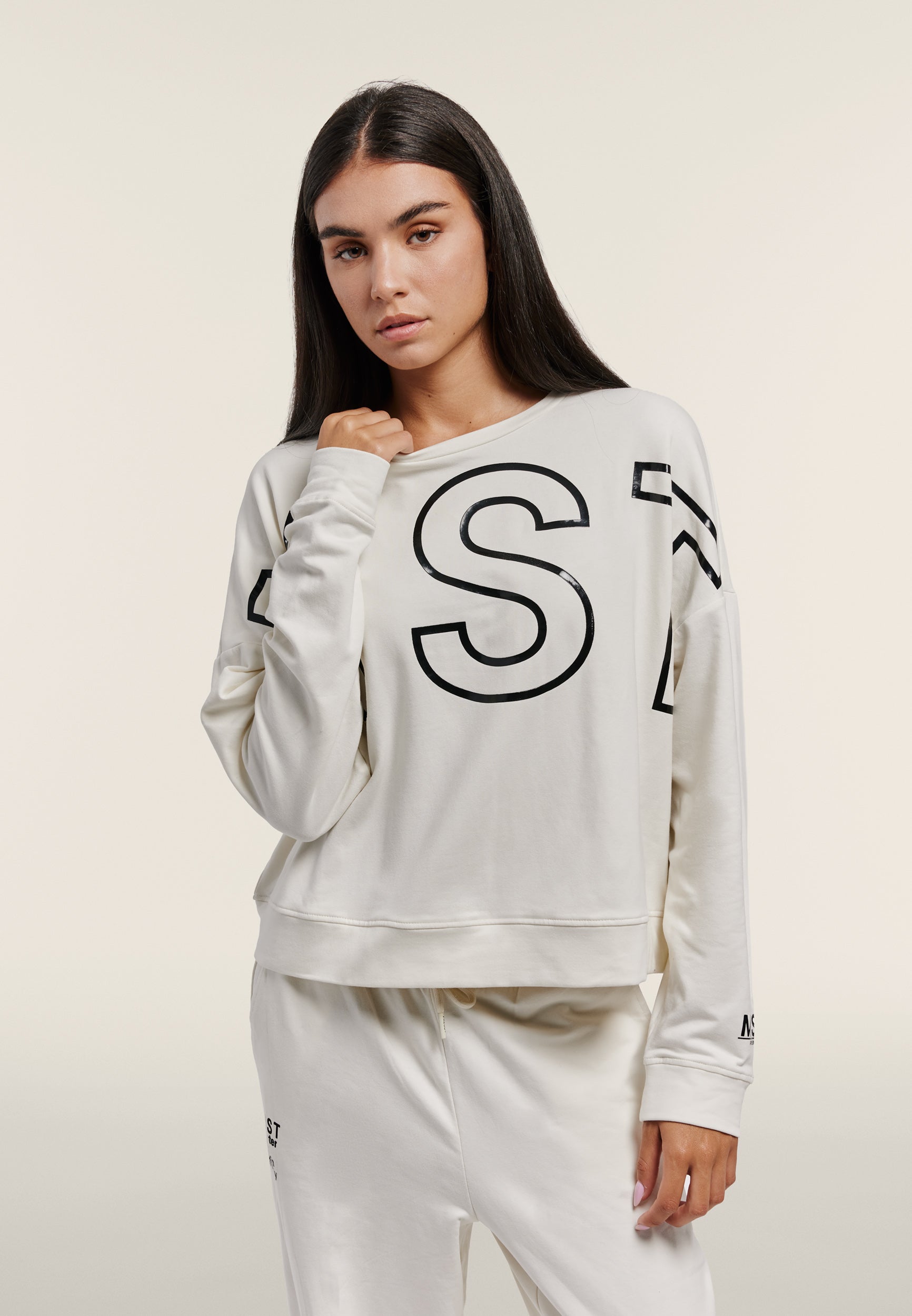 freddy-sweat-femme-oversize-cropped-maxi-print-coton image 1