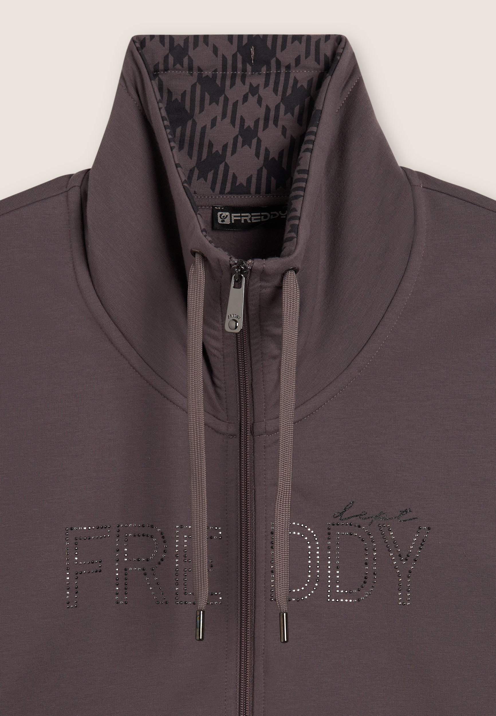 freddy-sweat-femme-full-zip-col-haut-asym-trique-clous image 8