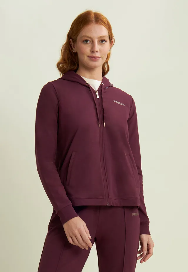 freddy-sweat-capuche-zipp-femme-molleton-gratt-comfort image 1