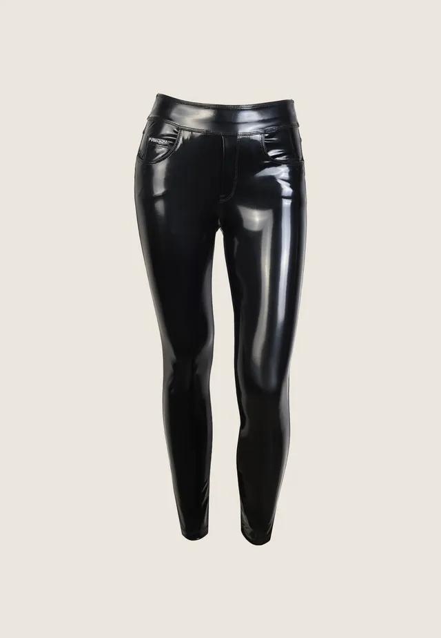 freddy-n-o-w-pantalon-skinny-taille-moyenne-similicuir-brillant image 1