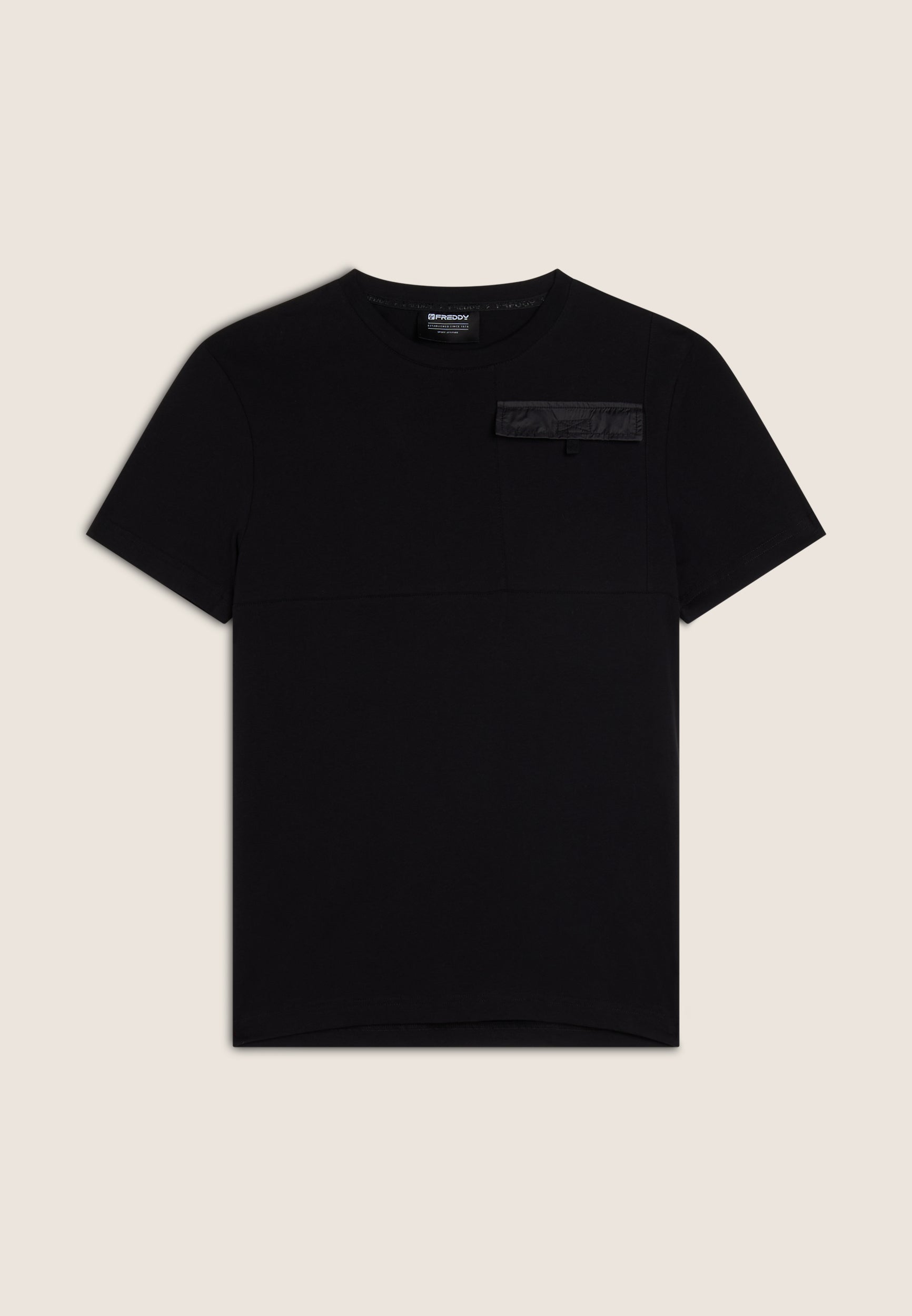 freddy-t-shirt-homme-regular-fit-en-coton-avec-poche-poitrine image 1