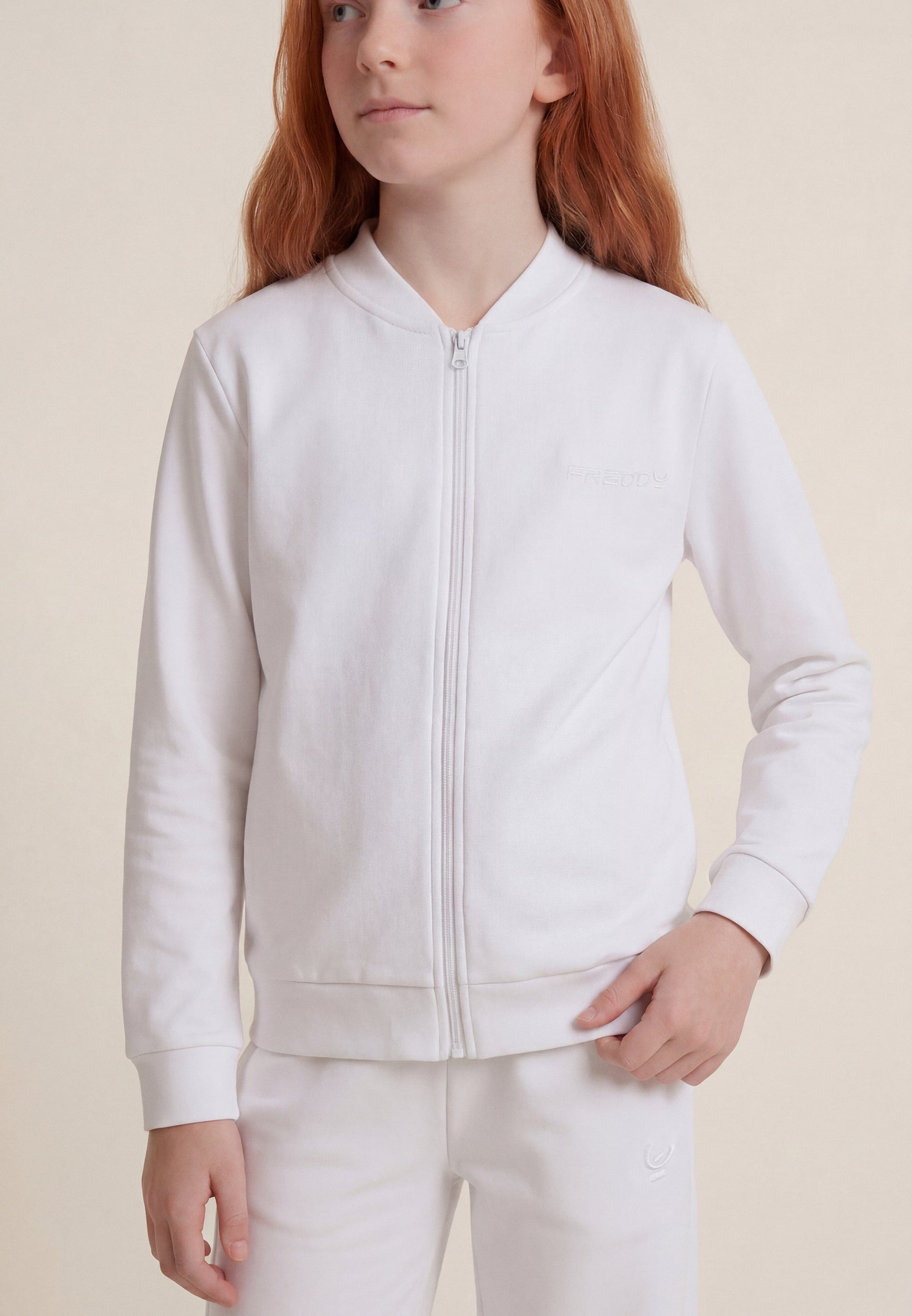 freddy-veste-bomber-fille-zip-en-french-terry-logo-brod image 4