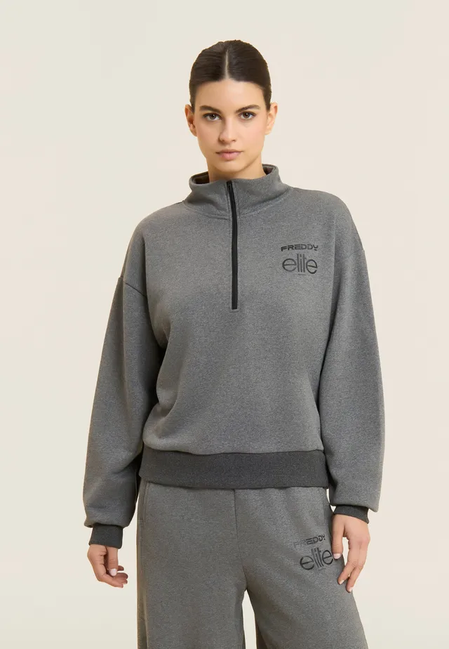 freddy-x-elite-sweat-femme-comfort-m-lange-demi-zip image 1