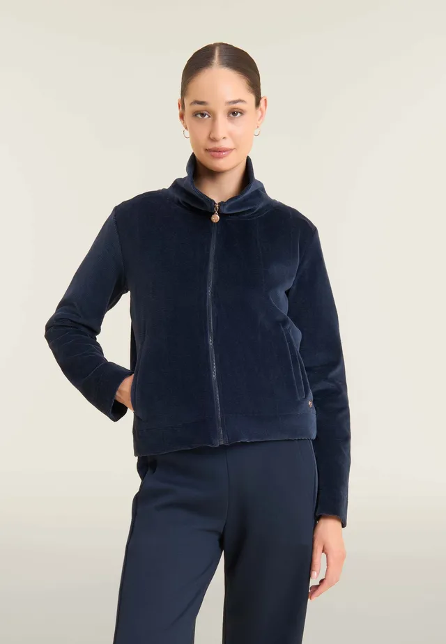 freddy-sweat-cropped-chenille-zip-col-montant image 1