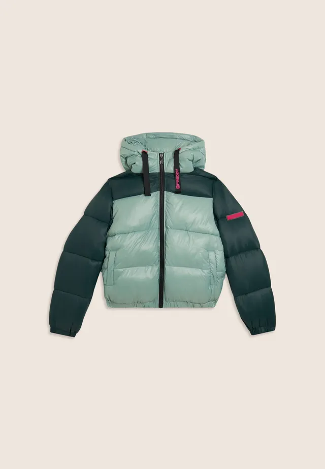 freddy-doudoune-hiver-enfant-color-block-cropped-capuche image 1