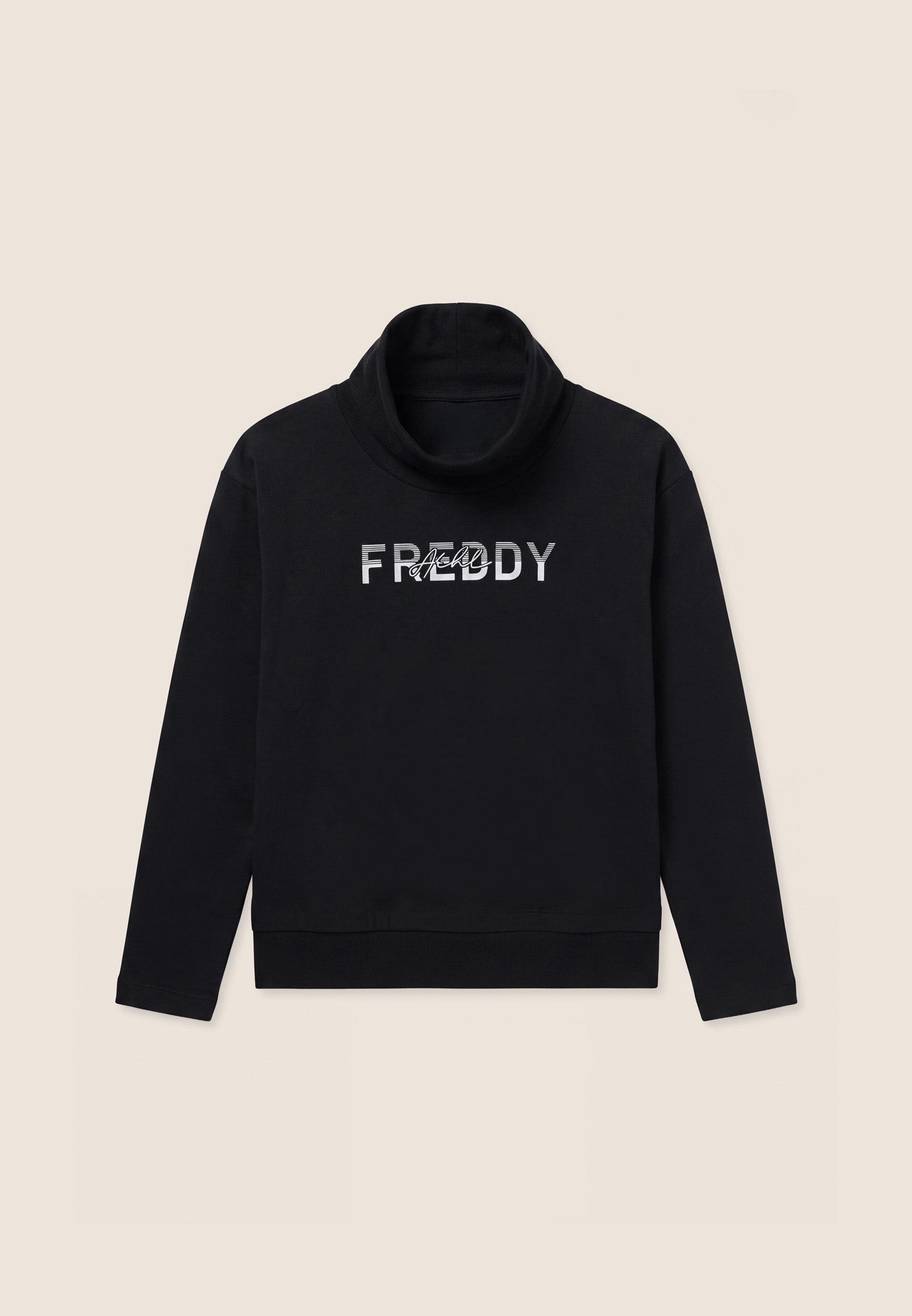 freddy-sweat-femme-col-haut-effet-2-en-1-coton-gratt image 1