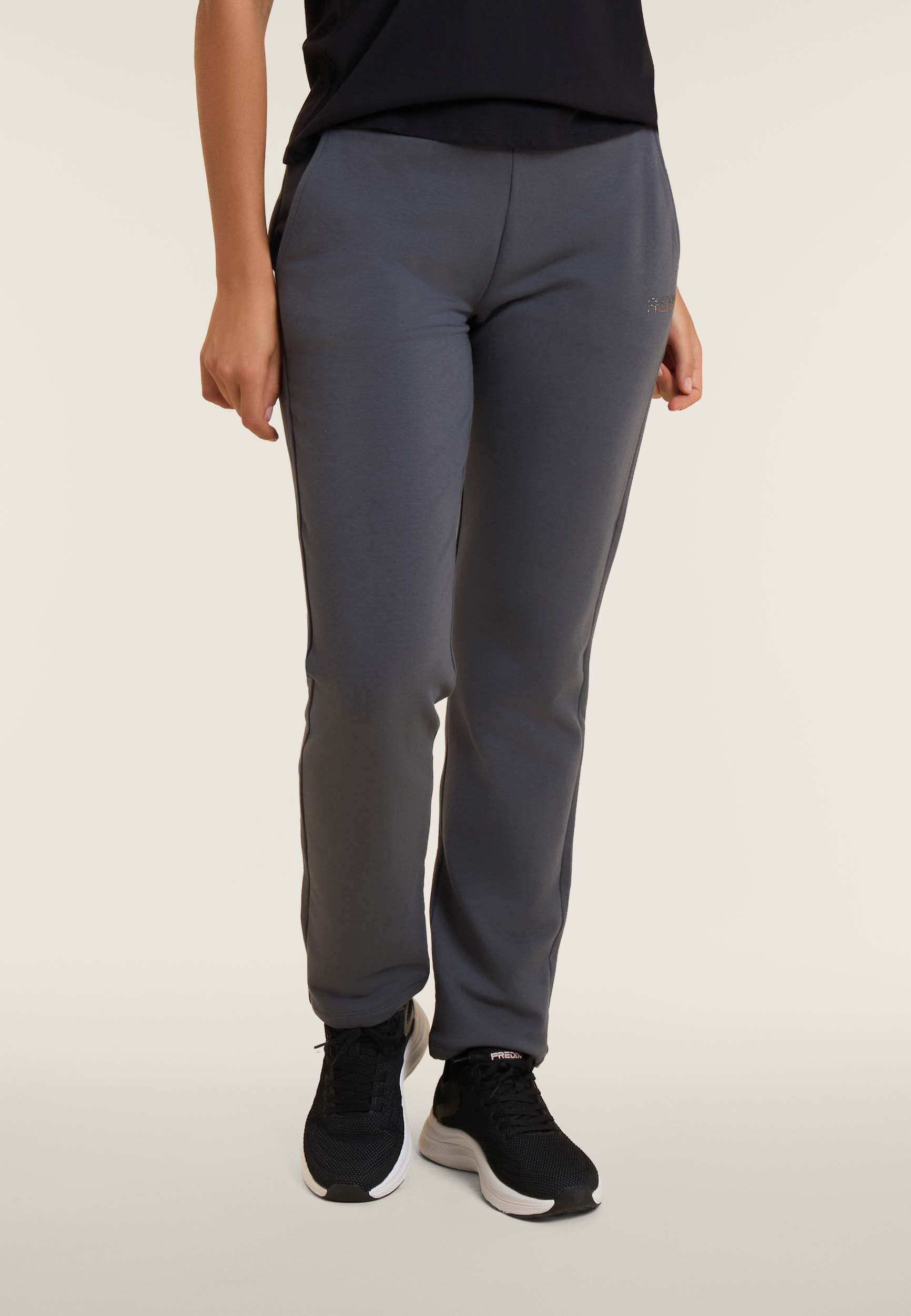 freddy-pantalon-jogging-femme-droit-logo-strass image 1