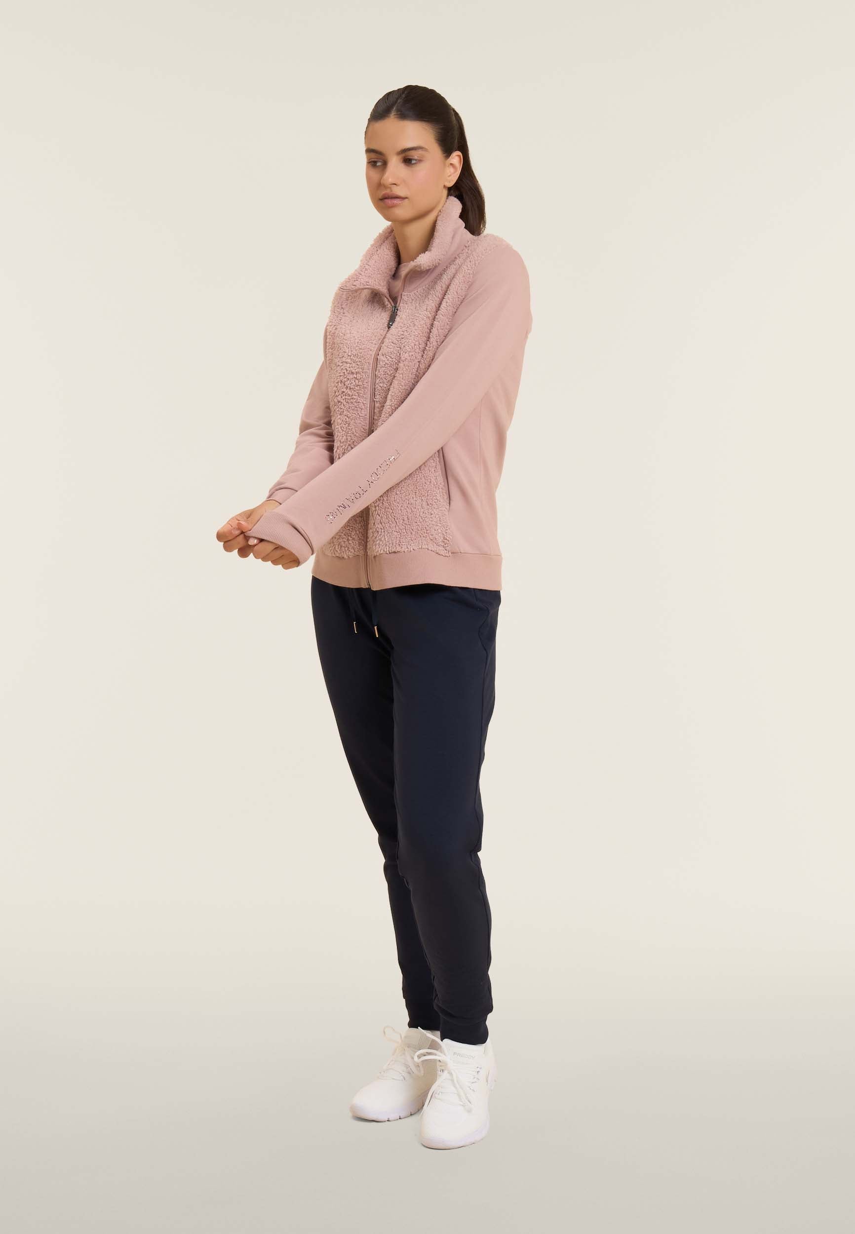 freddy-sweat-zipp-femme-sherpa-logo-clous image 2
