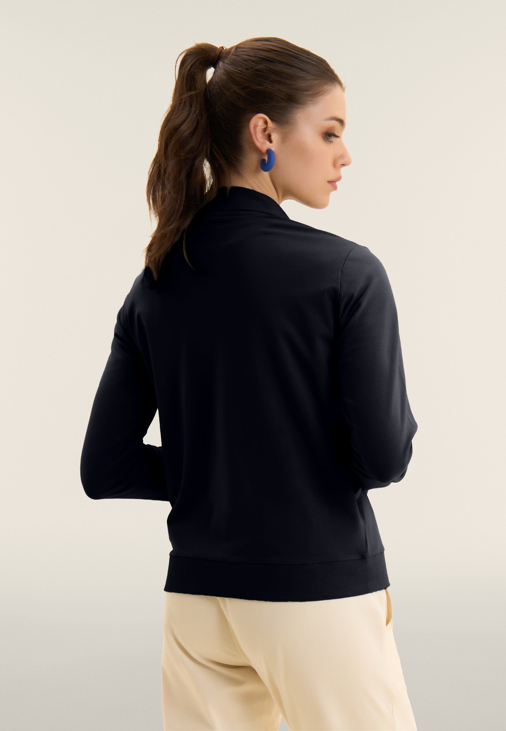 freddy-sweat-zipp-col-haut-jersey-stretch-femme image 3