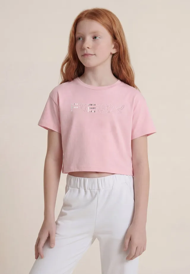 freddy-t-shirt-cropped-fille-ouverture-dos-strass-comfort image 1