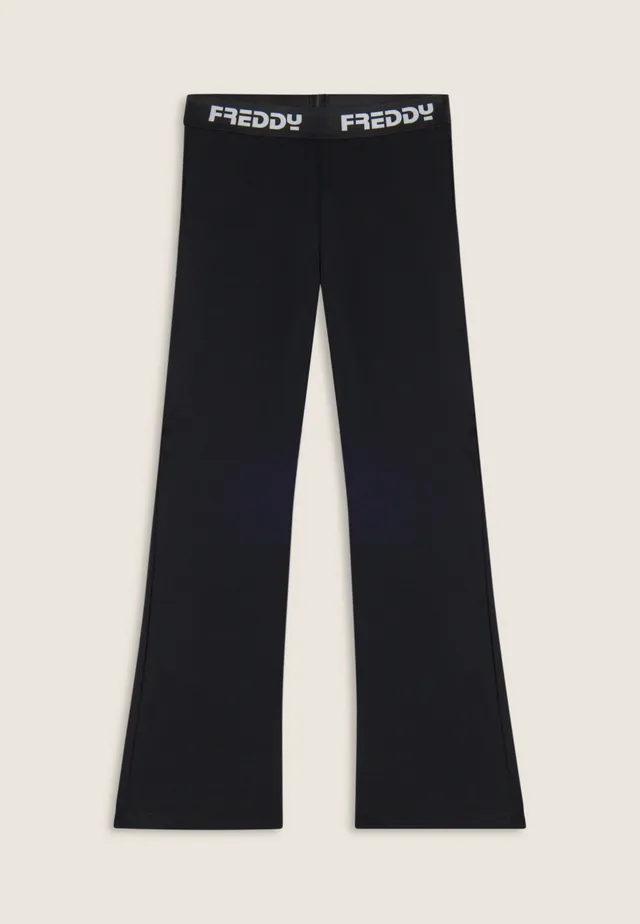 freddy-pantalon-sport-femme-pattes-d-eph-coton-lastique-logo image 1