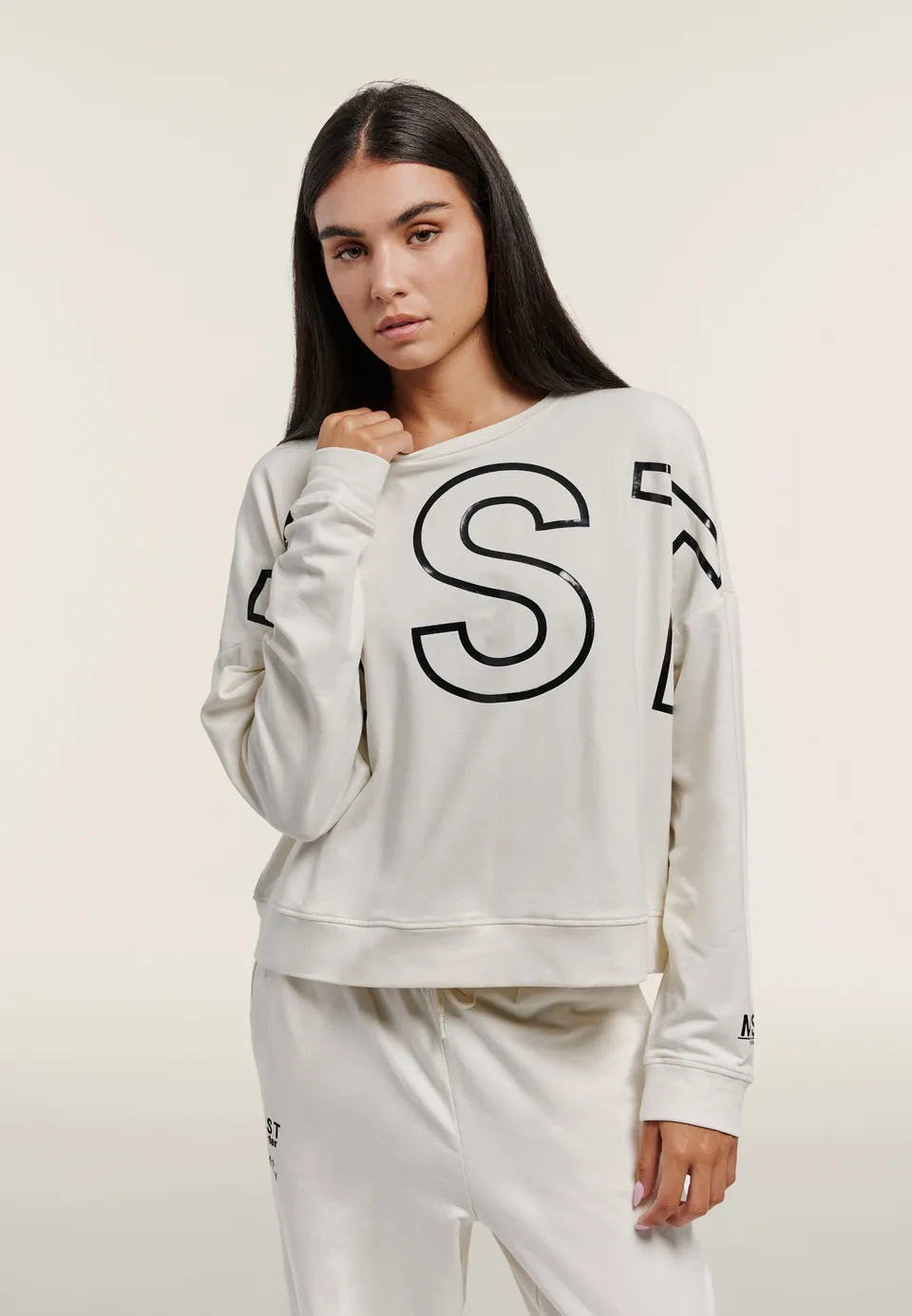 freddy-sweat-femme-oversize-cropped-maxi-print-coton image 1