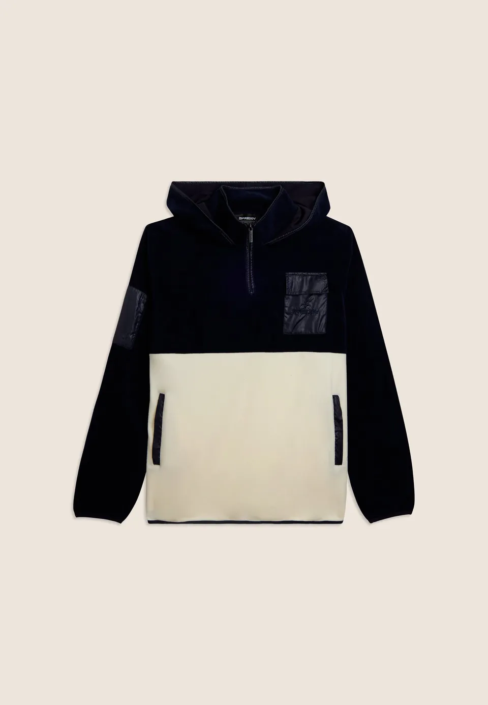 freddy-sweat-half-zip-regular-color-block-poches-rip-stop-technique image 1