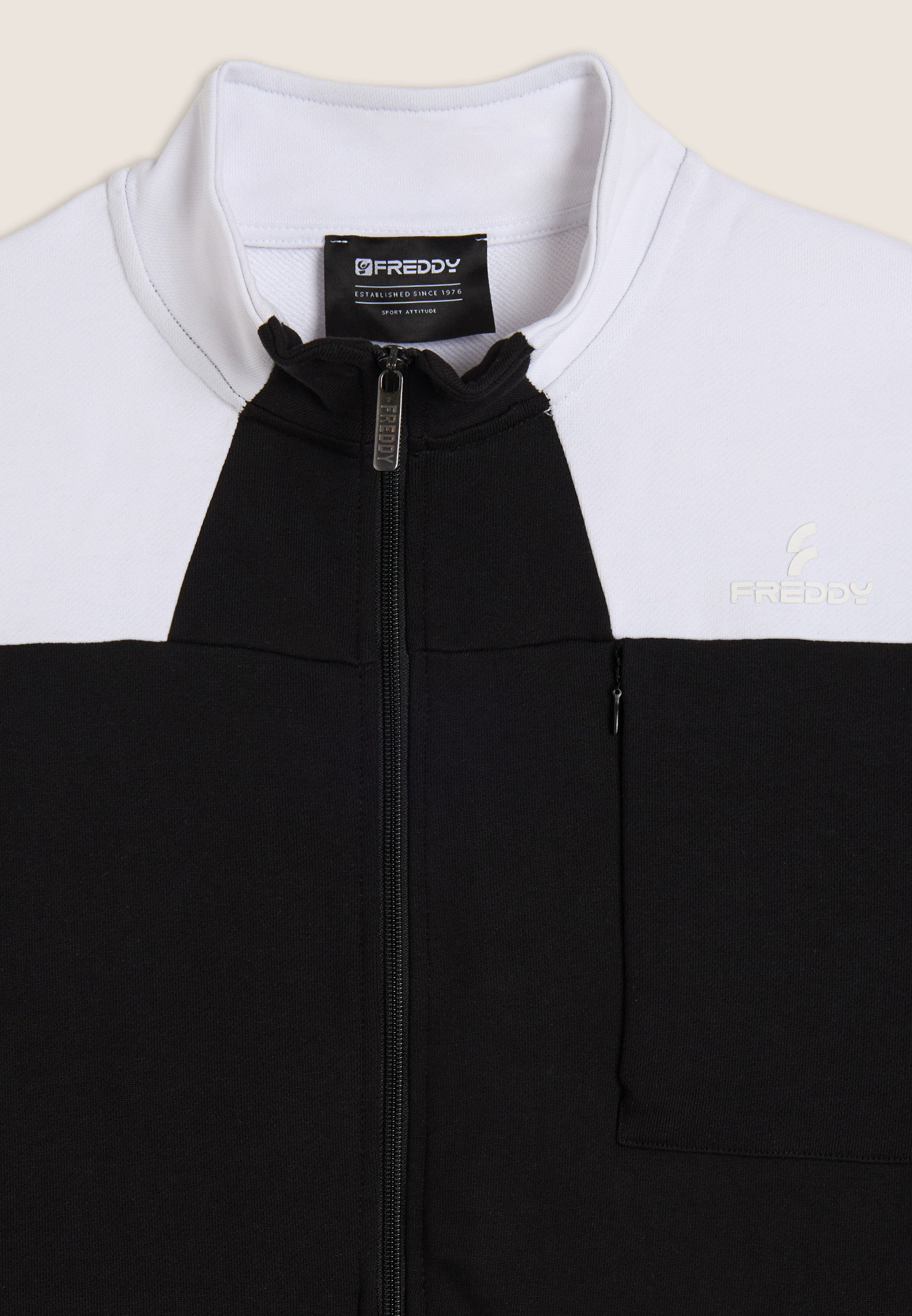 freddy-sweat-junior-col-haut-zip-color-block-100-coton image 3