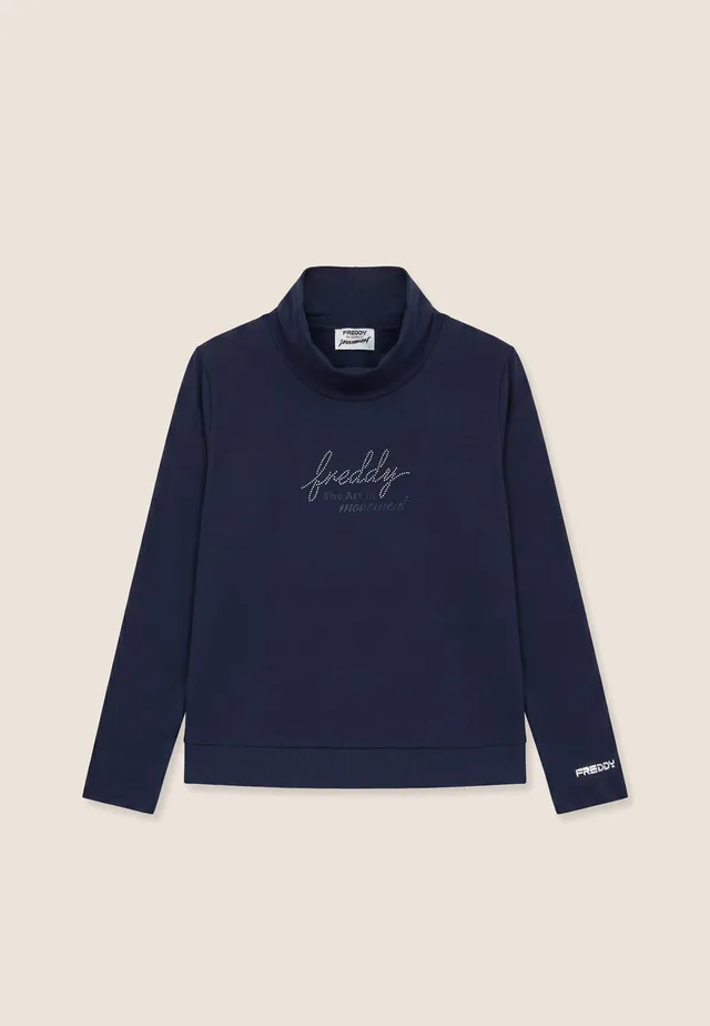 freddy-sweat-comfort-col-haut-r-versible-perles-femme image 1