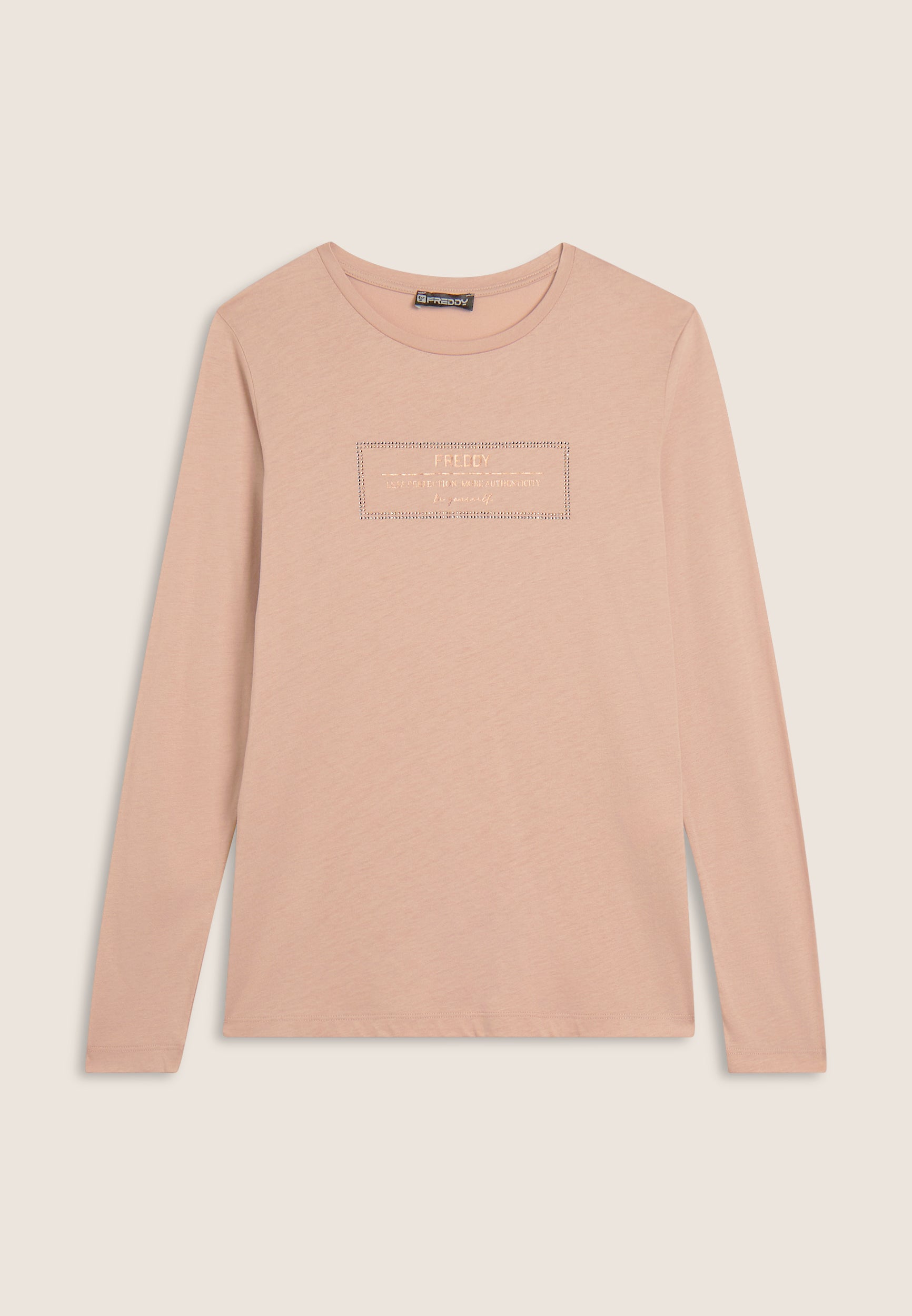 freddy-t-shirt-femme-longue-avec-fentes-et-graphique-brillant image 5