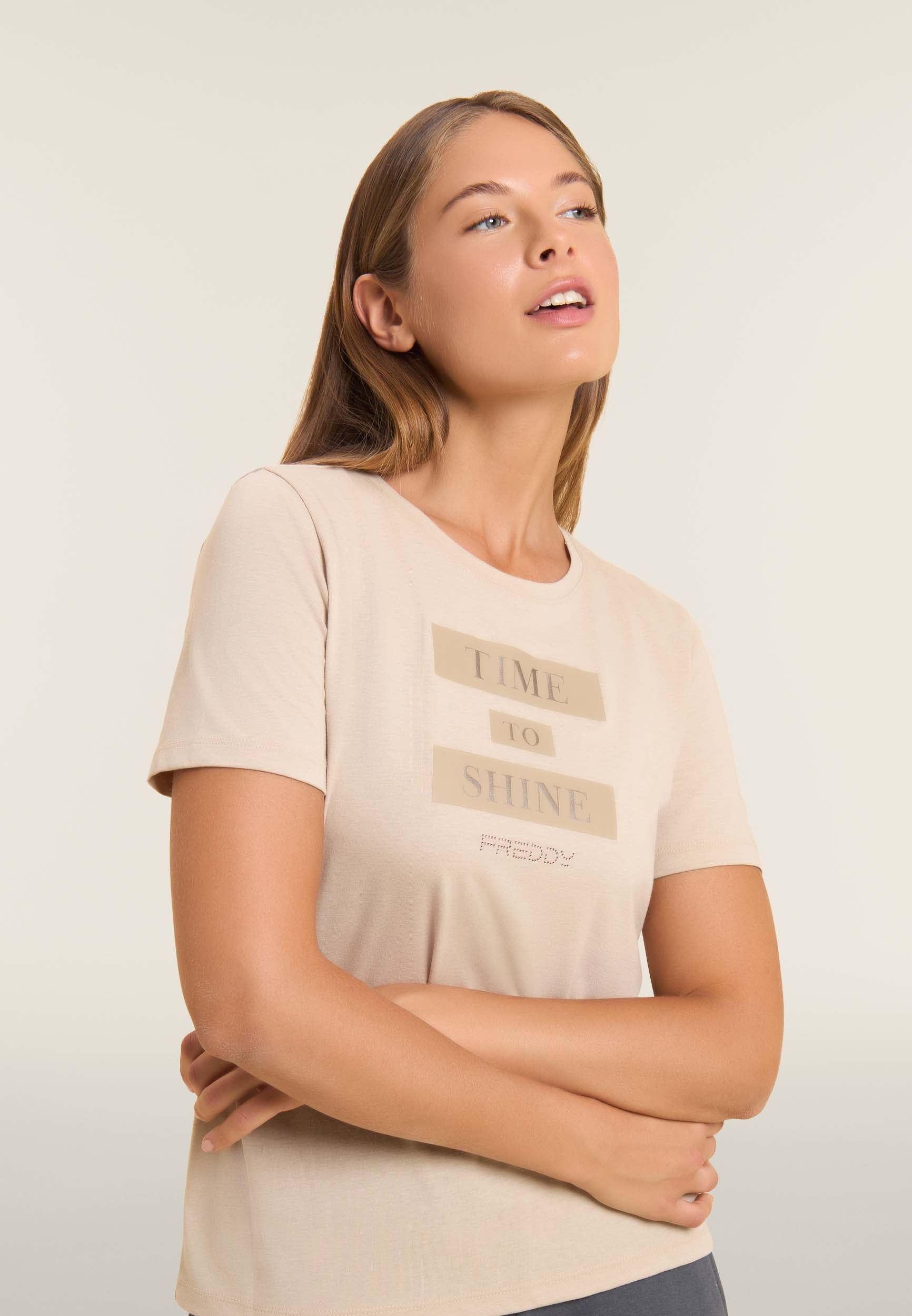 freddy-t-shirt-femme-time-to-shine-graphique-strass image 4