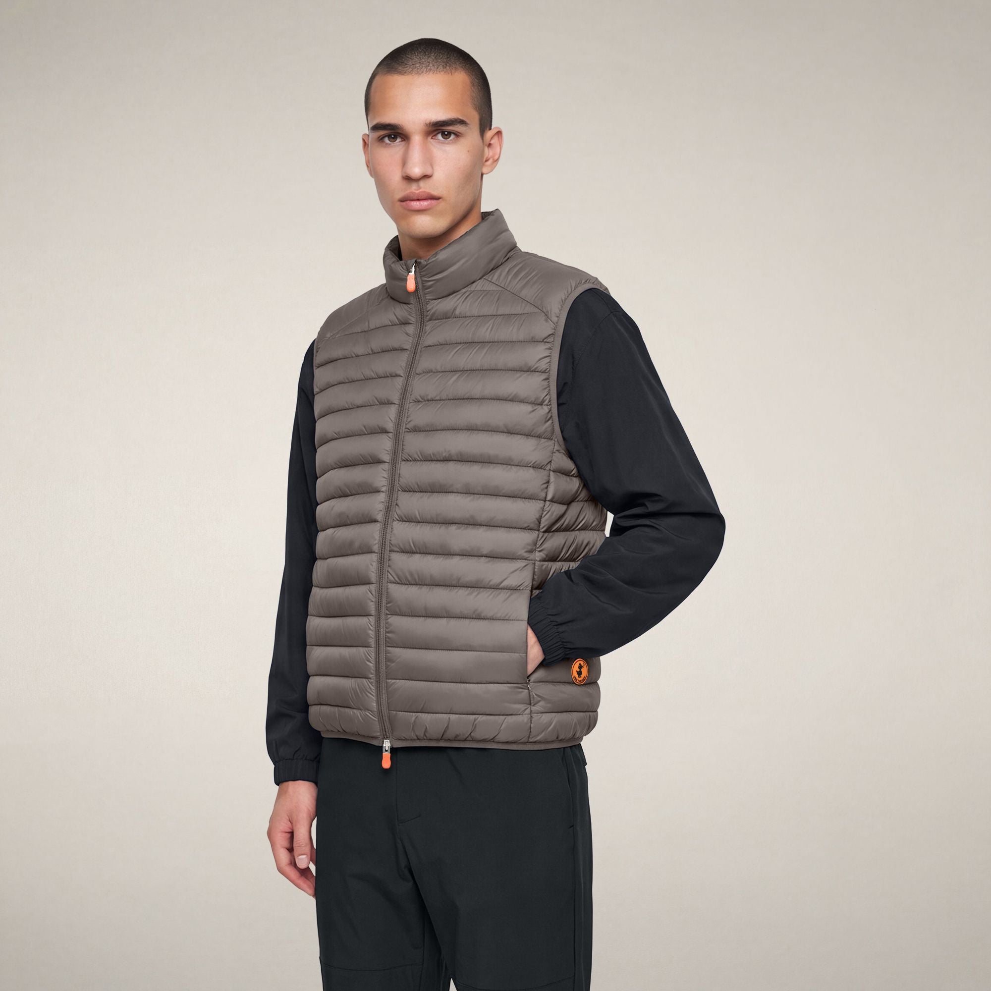 save-the-duck-gilet-homme-adam-gris-canon-de-fusil image 5