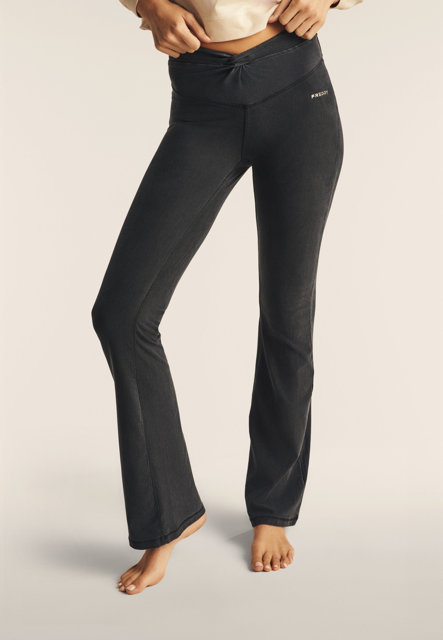 freddy-n-o-w-jeggings-skinny-taille-haute-tencel-denim-flare image 1
