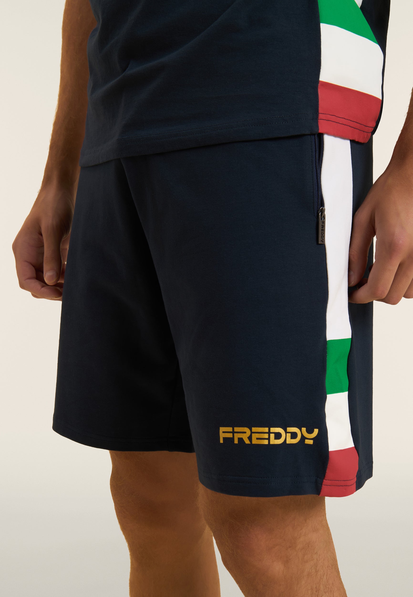 freddy-short-homme-italia-fgi-french-terry-bicolore-bleu image 3