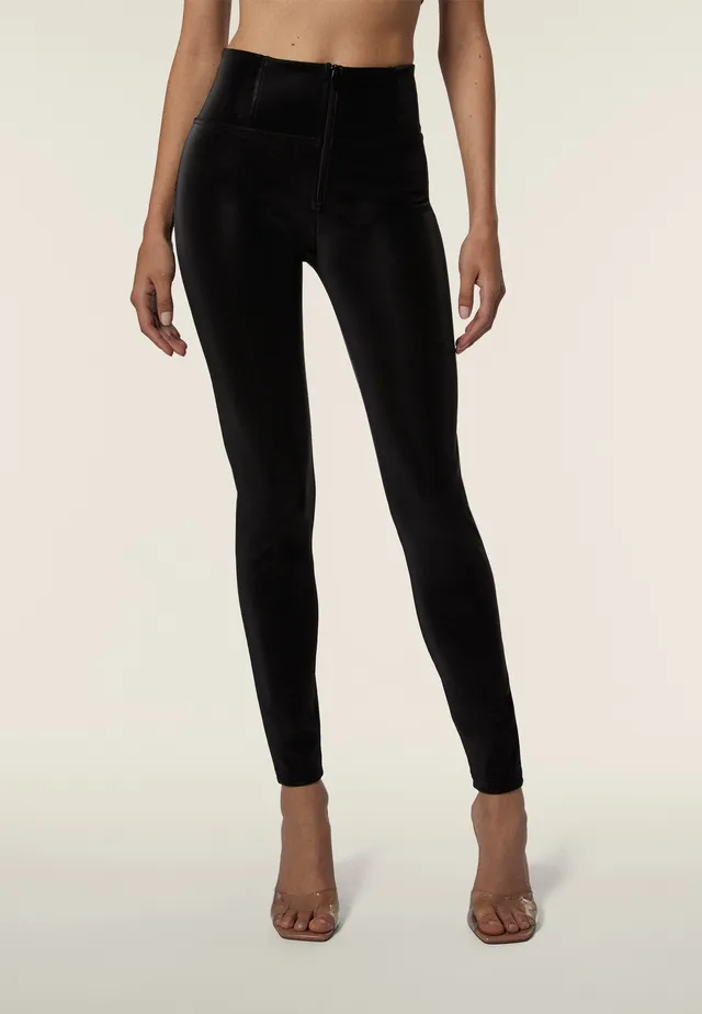 pantalon-freddy-wr-up-effet-cuir-brillant-taille-haute image 1