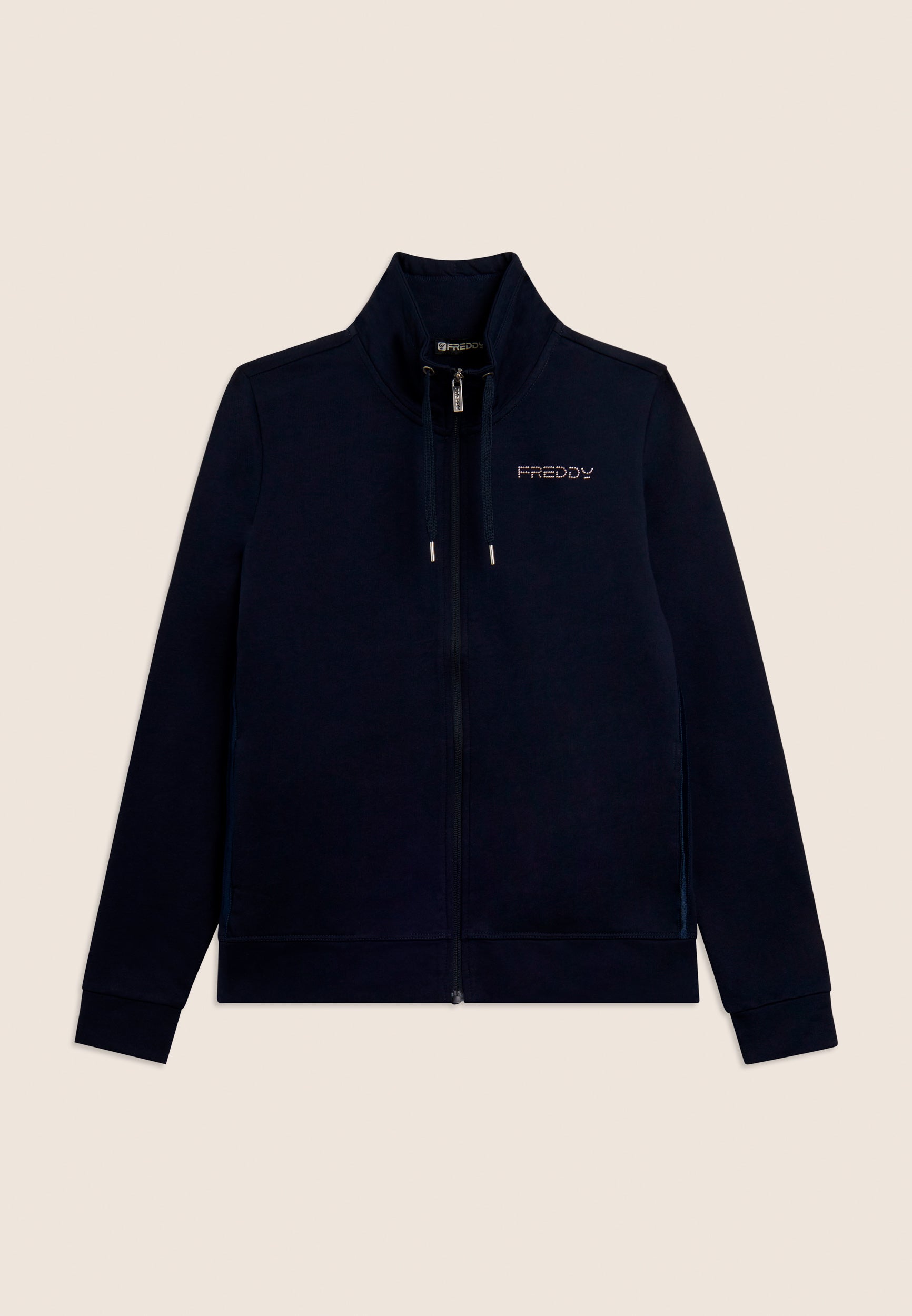 freddy-comfort-fit-sweat-col-haut-zipp-logo-perles image 6