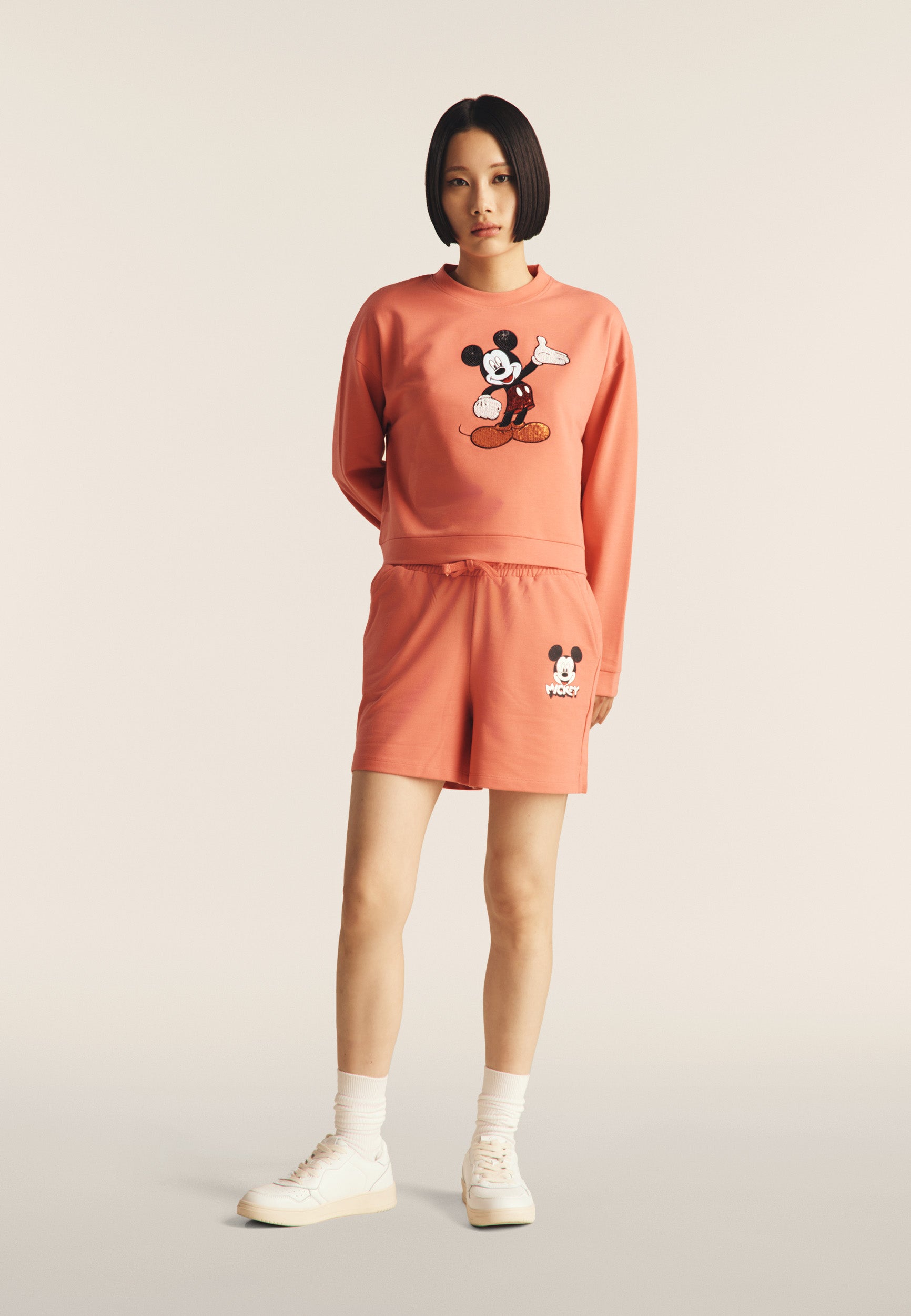 freddy-short-regular-fit-french-terry-imprim-mickey-mouse image 1