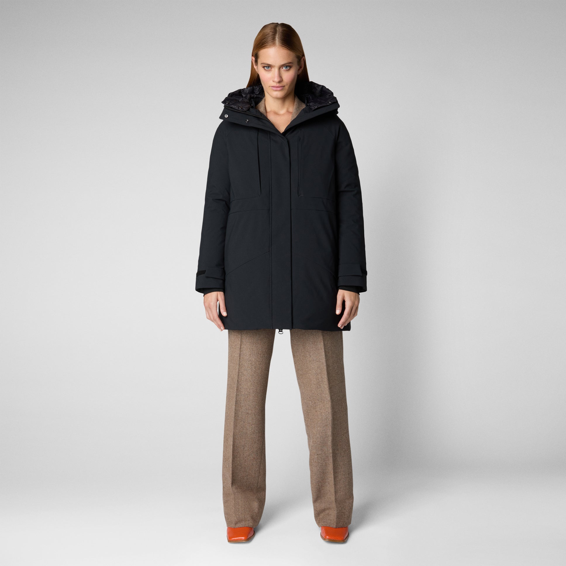 save-the-duck-gena-parka-longue-femme-capuche-noir image 1