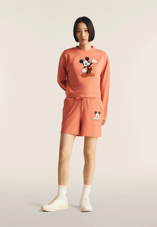 freddy-short-regular-fit-french-terry-imprim-mickey-mouse image 1
